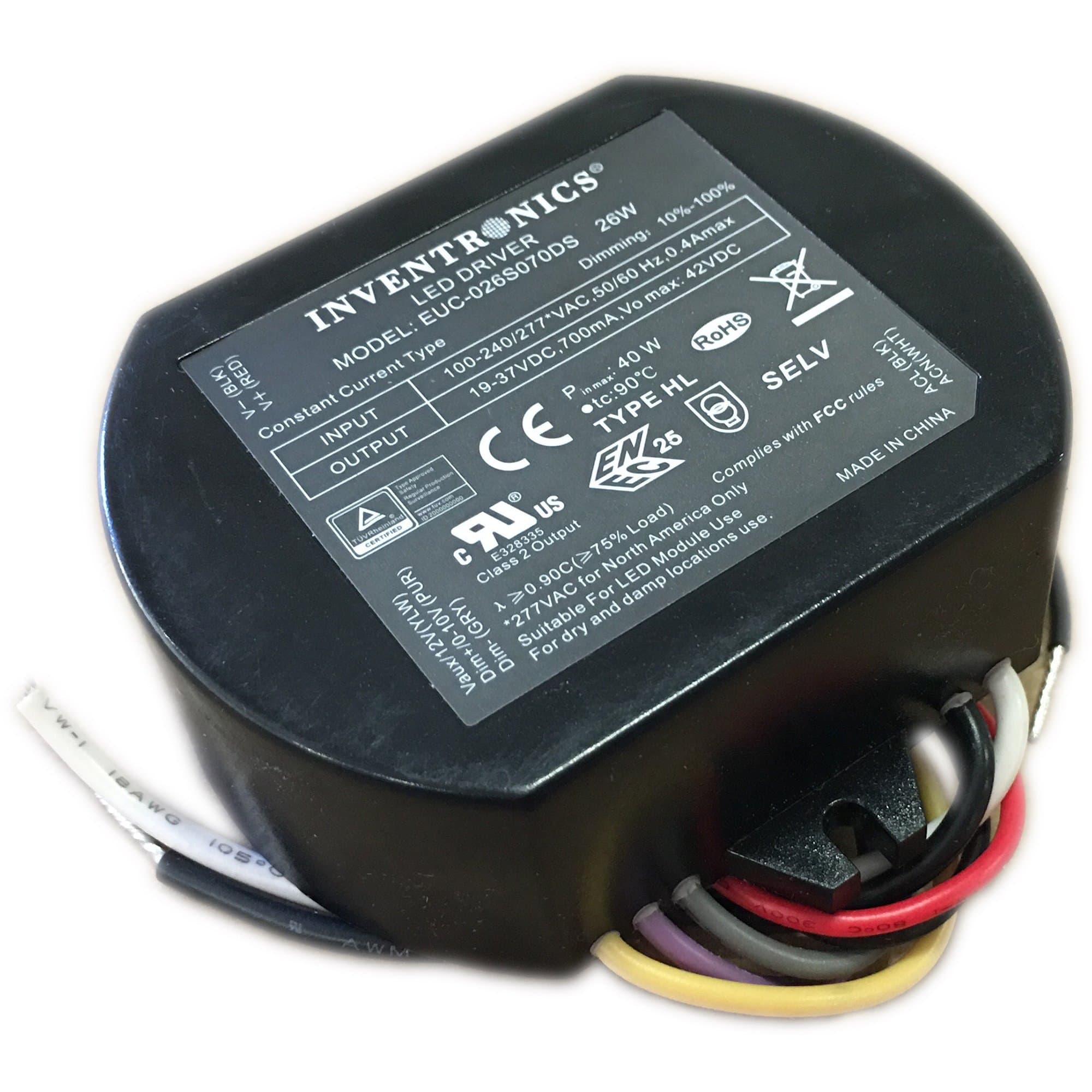 LEDGroupBuy 26W Round Electric Light Driver 700mA EUC-026S070DS