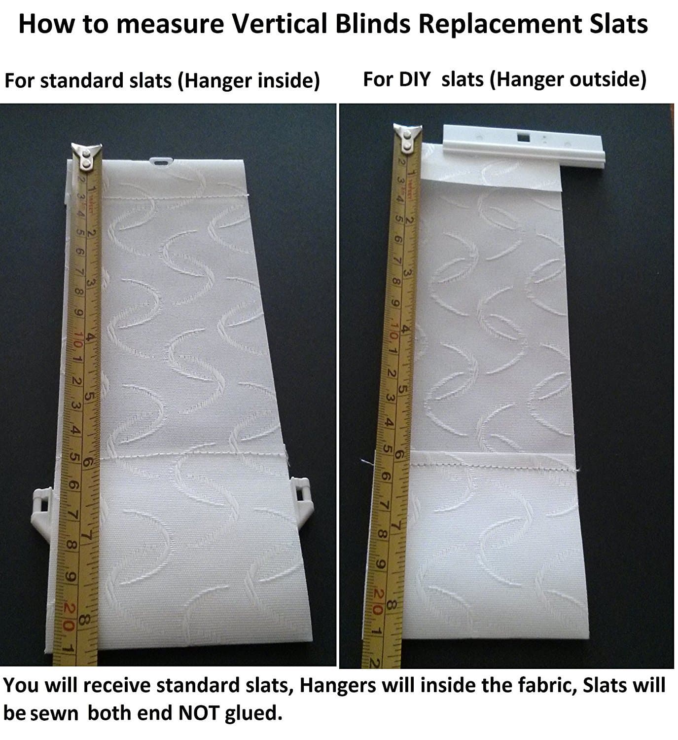 Made To Measure Vertical Blind Replacement Slats 89mm Wide Pack Of 20