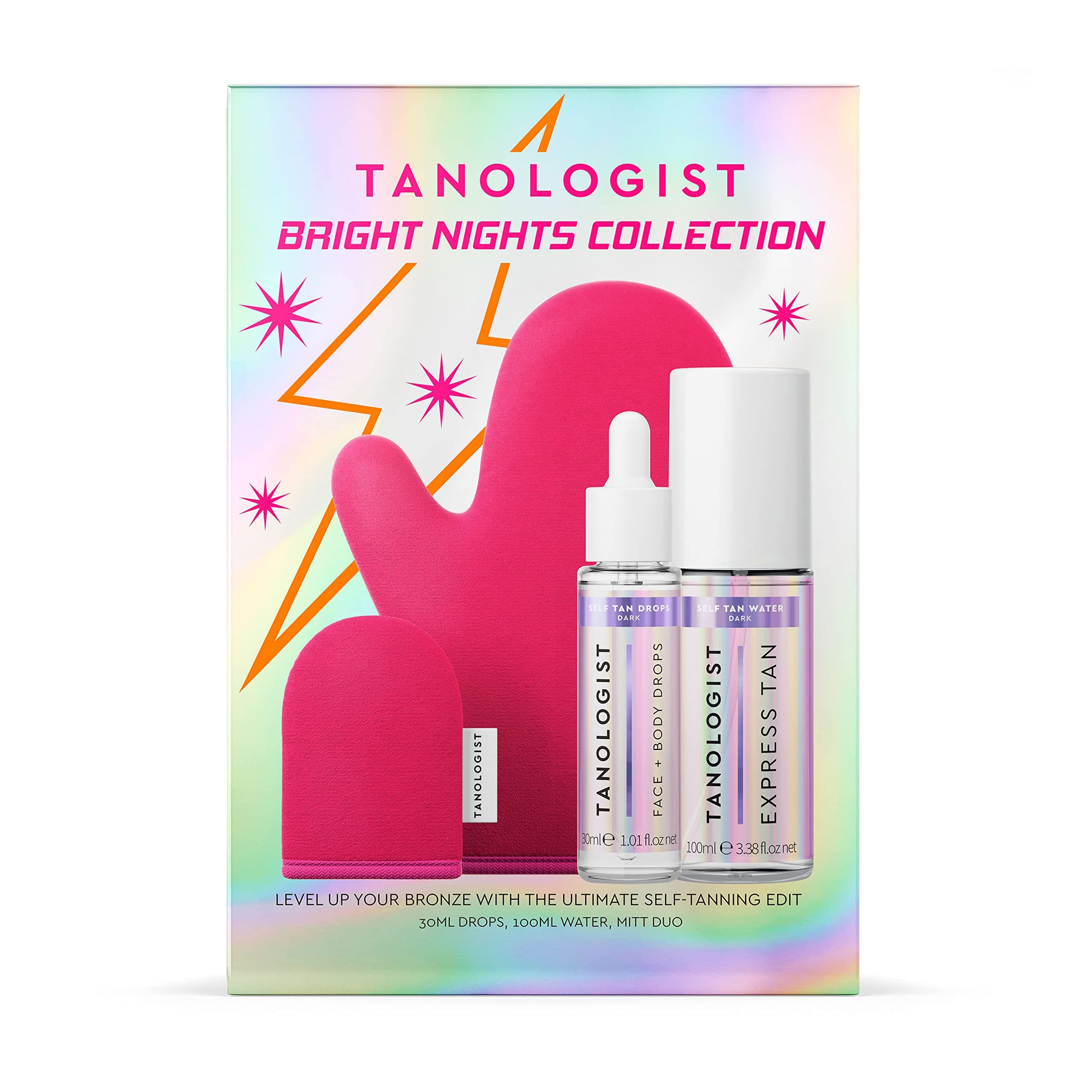 Tanologist Self Tan Xmas Gift Set, Dark Drops (30 ml) and Water (100 ml), For Sensitive Skin, Dermatologist Approved, Clean Ingredients & Vegan, Gift for women & men