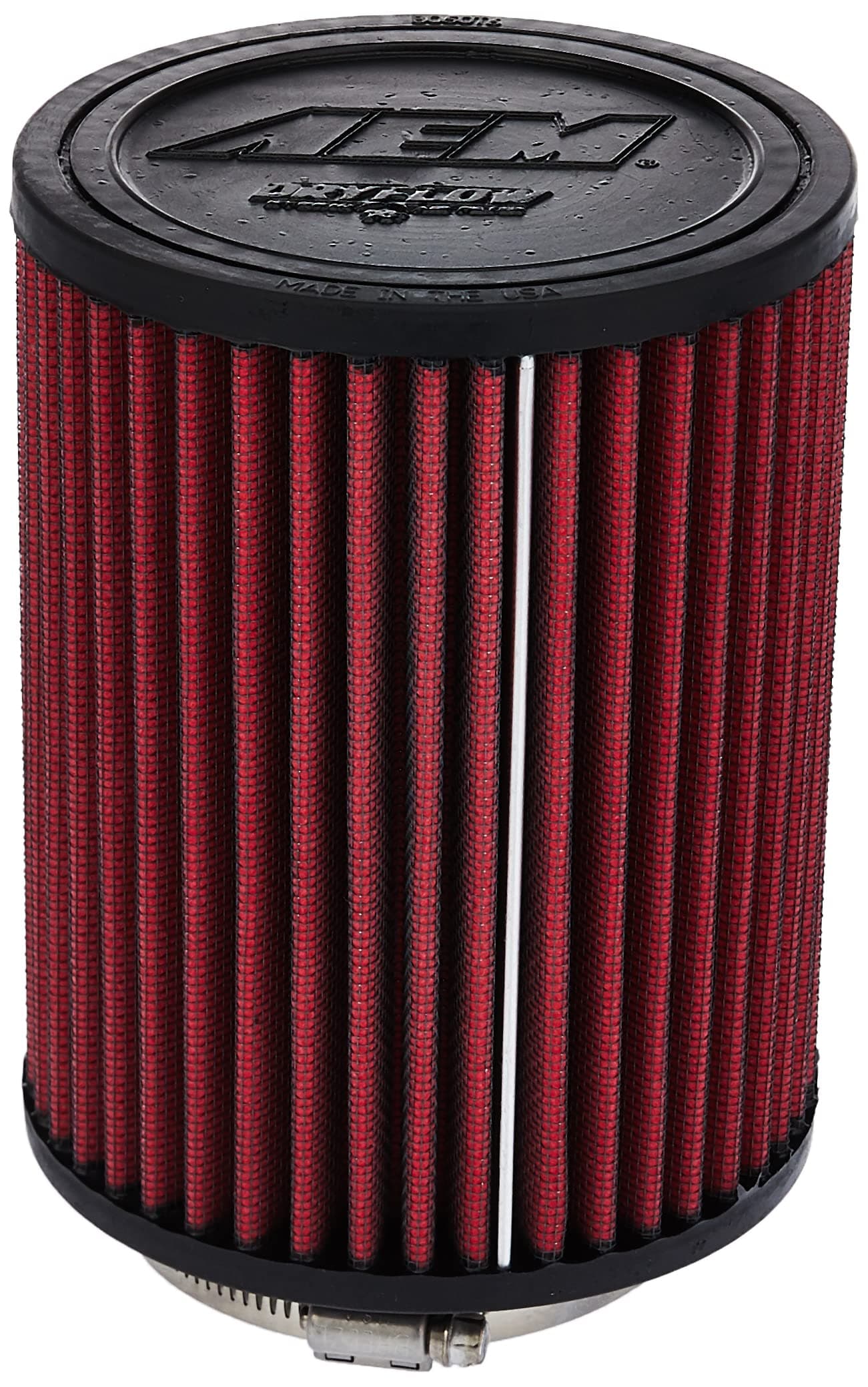 AEM 21-2036DK Universal DryFlow Clamp-On Air Filter: Round Straight; 3 in (76 mm) Flange ID; 6.5 in (165 mm) Height; 5 in (127 mm) Base; 5 in (127 mm) Top