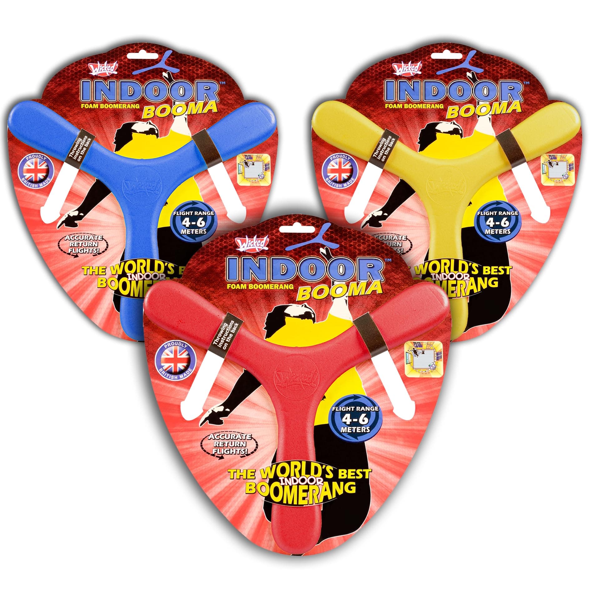 rangs boomerangs indoor magic foam boomerang- Multi color