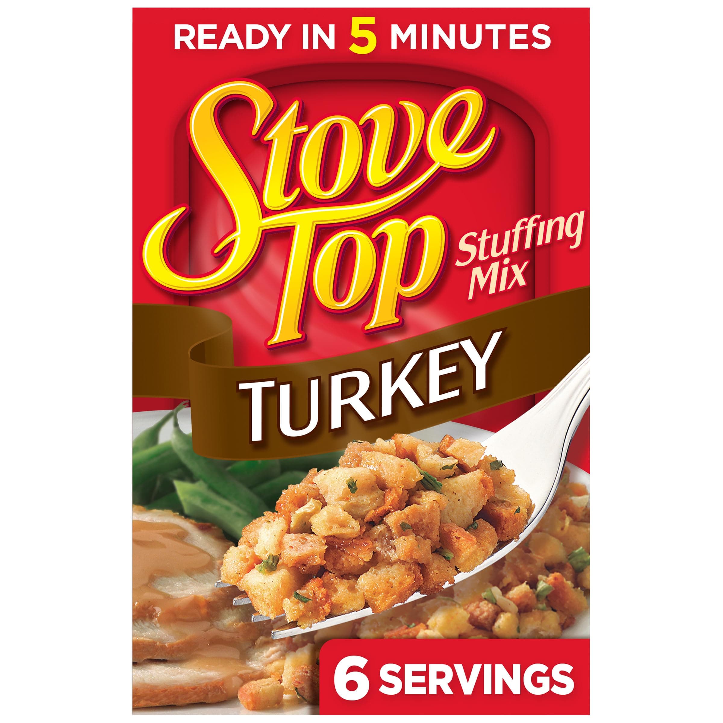 Stove Top Stuffing Mix for Turkey, 6 oz Box