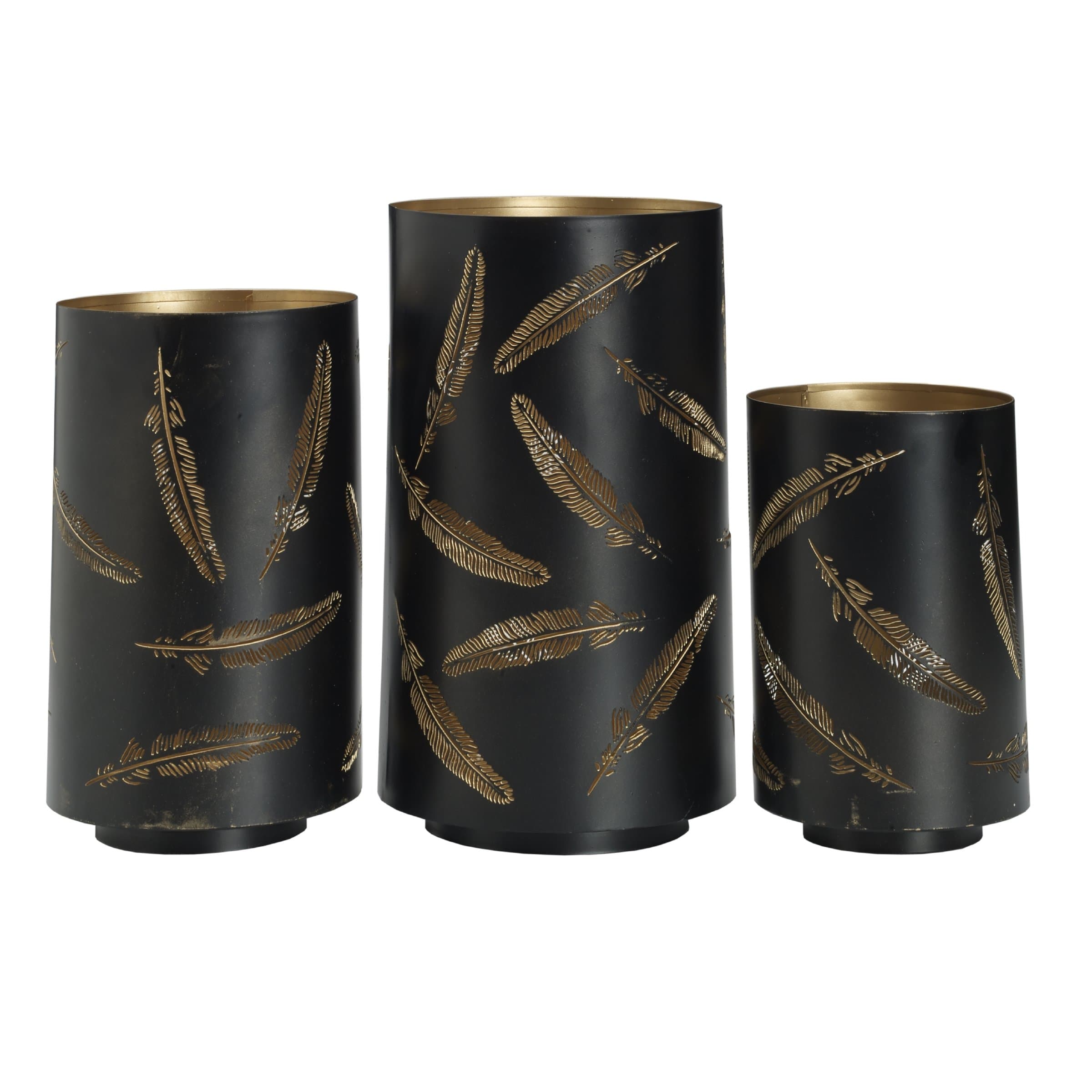 Studio Nova Feather Metal Luminaries, (Set of 3)