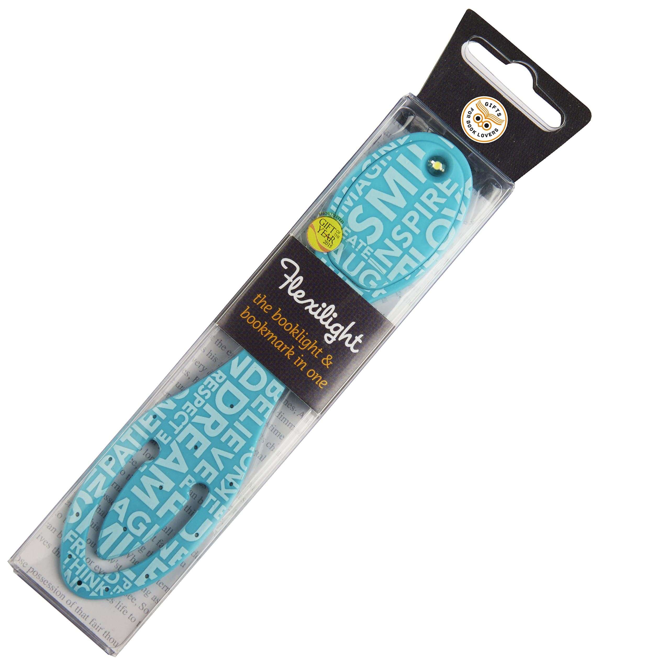 Reading Light for Books in Bed at Night. Bright LED Clip On Booklight and Bookmark. Great Gifts for Birthdays, Christmas and Stocking Filler - Blue