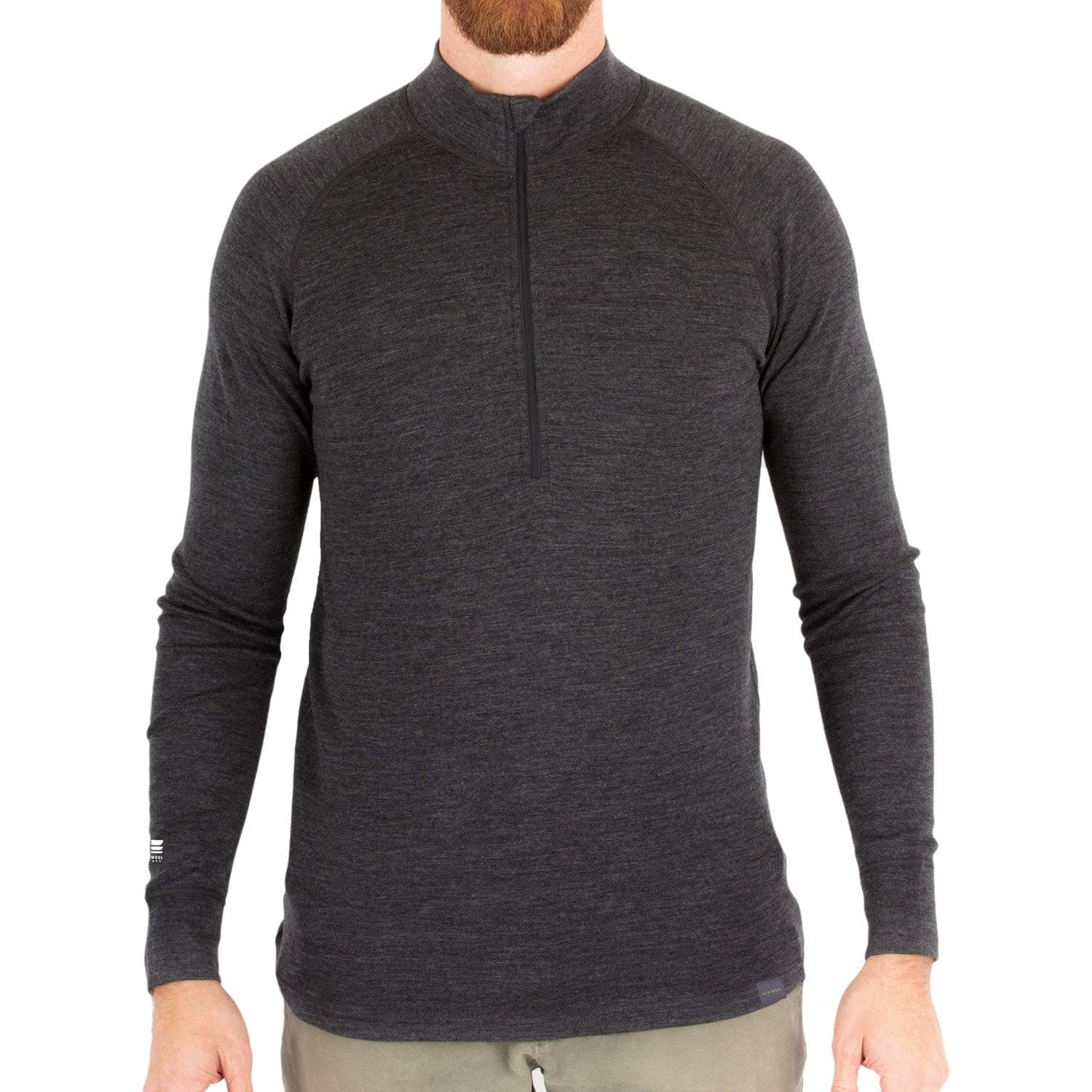 MERIWOOL Mens Base Layer 100% Merino Wool Midweight 250g Half Zip Sweater for Men