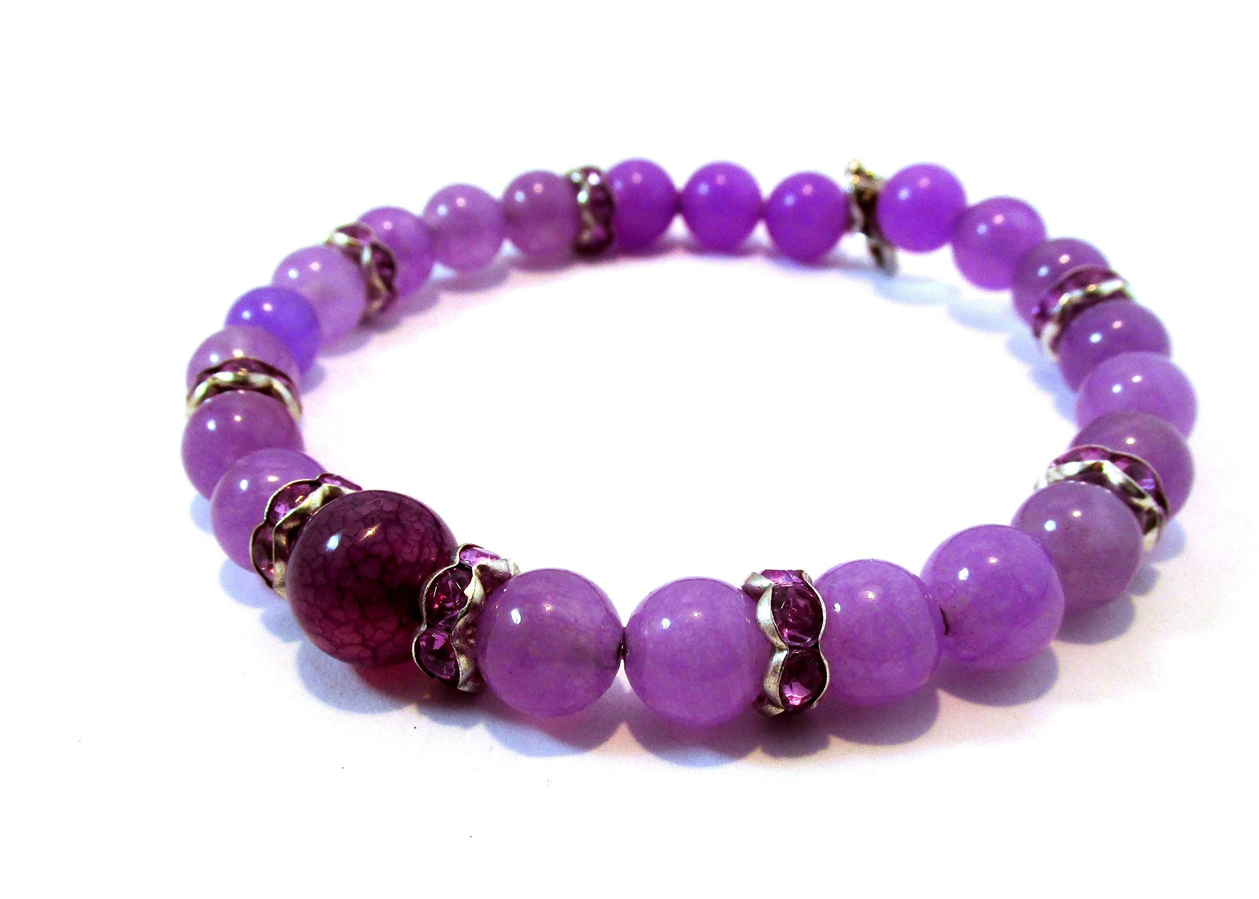 RESERVED for PATTI - Custom Order - purple stone bangle bracelet