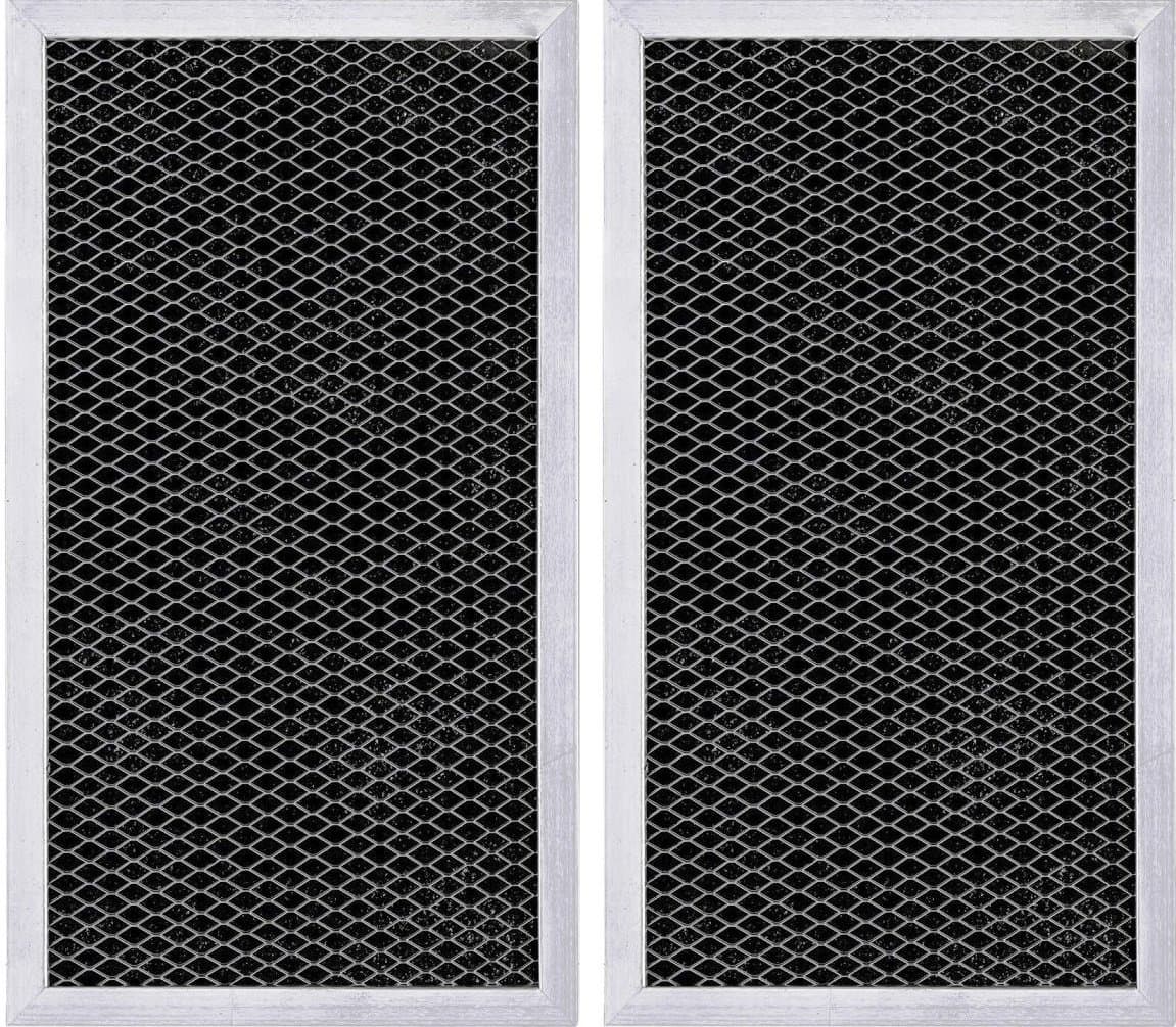 Microwave Charcoal Filter 11.2" x 6.1" for JX81A WB2X9883 GE Microwave Filter Replacement - Carbon Filter Freshens and Filters Kitchen Oven Air in Over-the-Range Stove Fan (2-Pack)