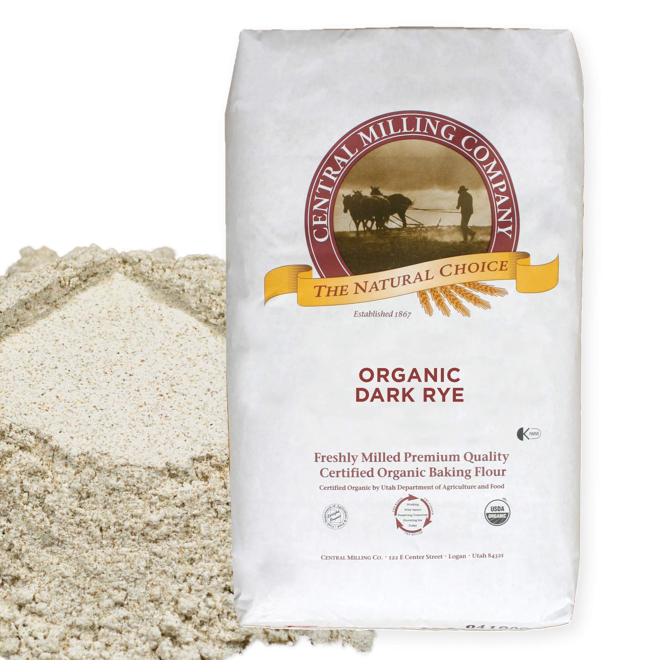 100% Organic Whole Dark Rye Flour