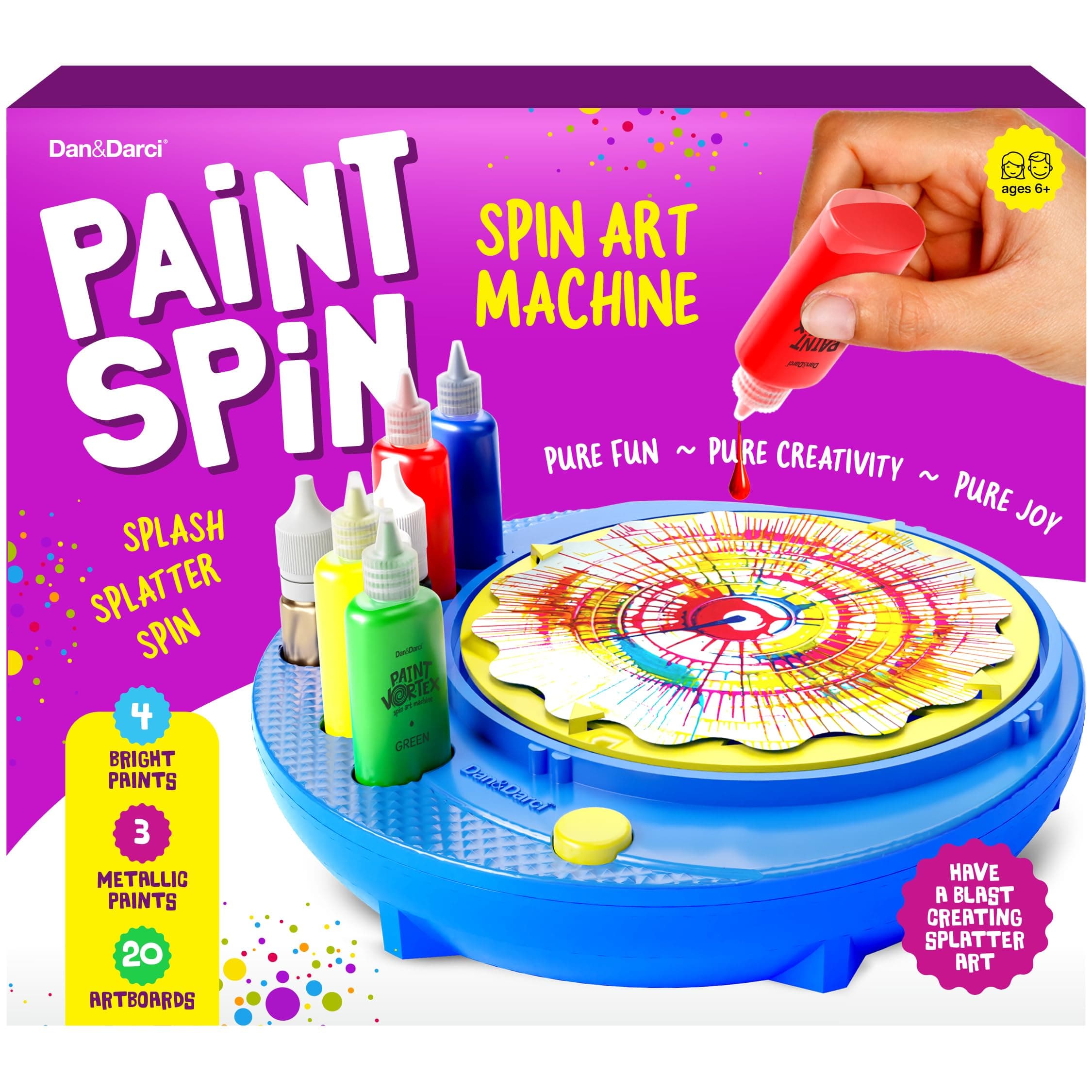 Paint Spin Art Machine Kit for Kids - Gifts for Girls - Arts & Crafts for Boys, Girls - Art Craft Set for 6-9 Year Old Boy - Painting Spinner Toys - Birthday Gift Ideas for Ages 6-12