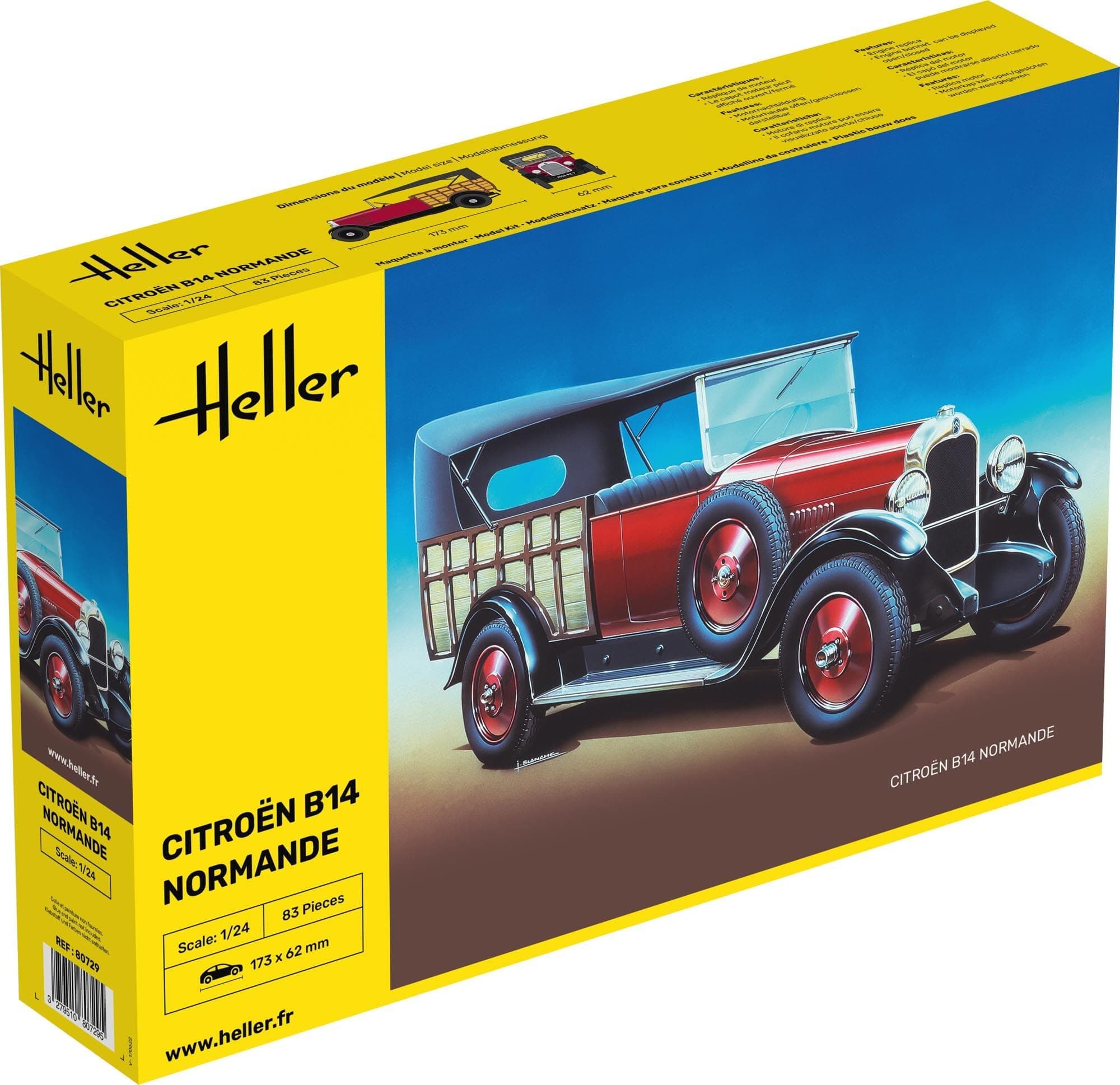 Heller 80729" Citroen B14 Normande Plastic Model Kit, 1:24 Scale