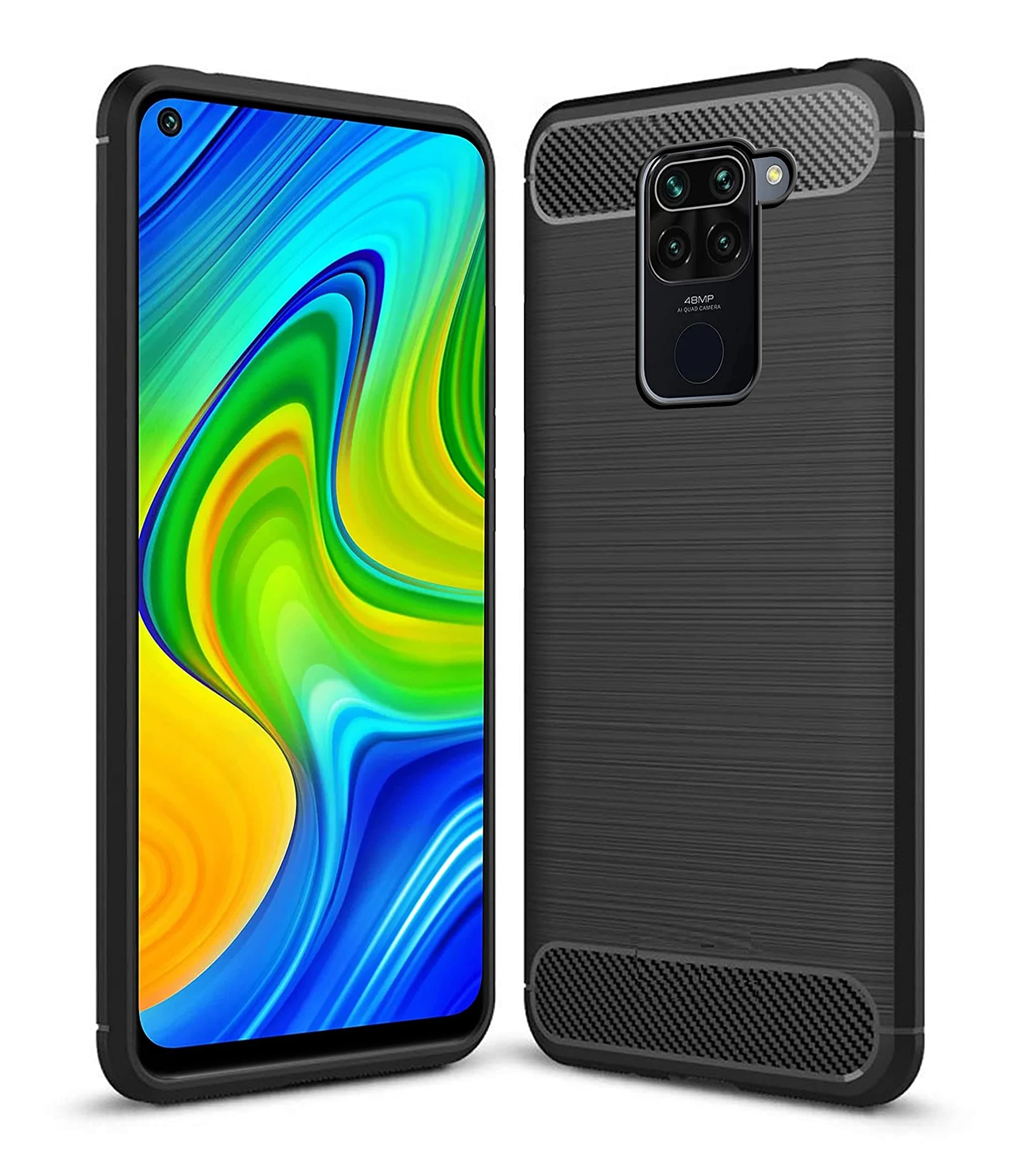 Zapcase Back Cover Case for Mi Redmi Note 9 | Compatible for Mi Redmi Note 9 Back Cover | 360 Degree Protection | Soft and Flexible (TPU | Matte Black)