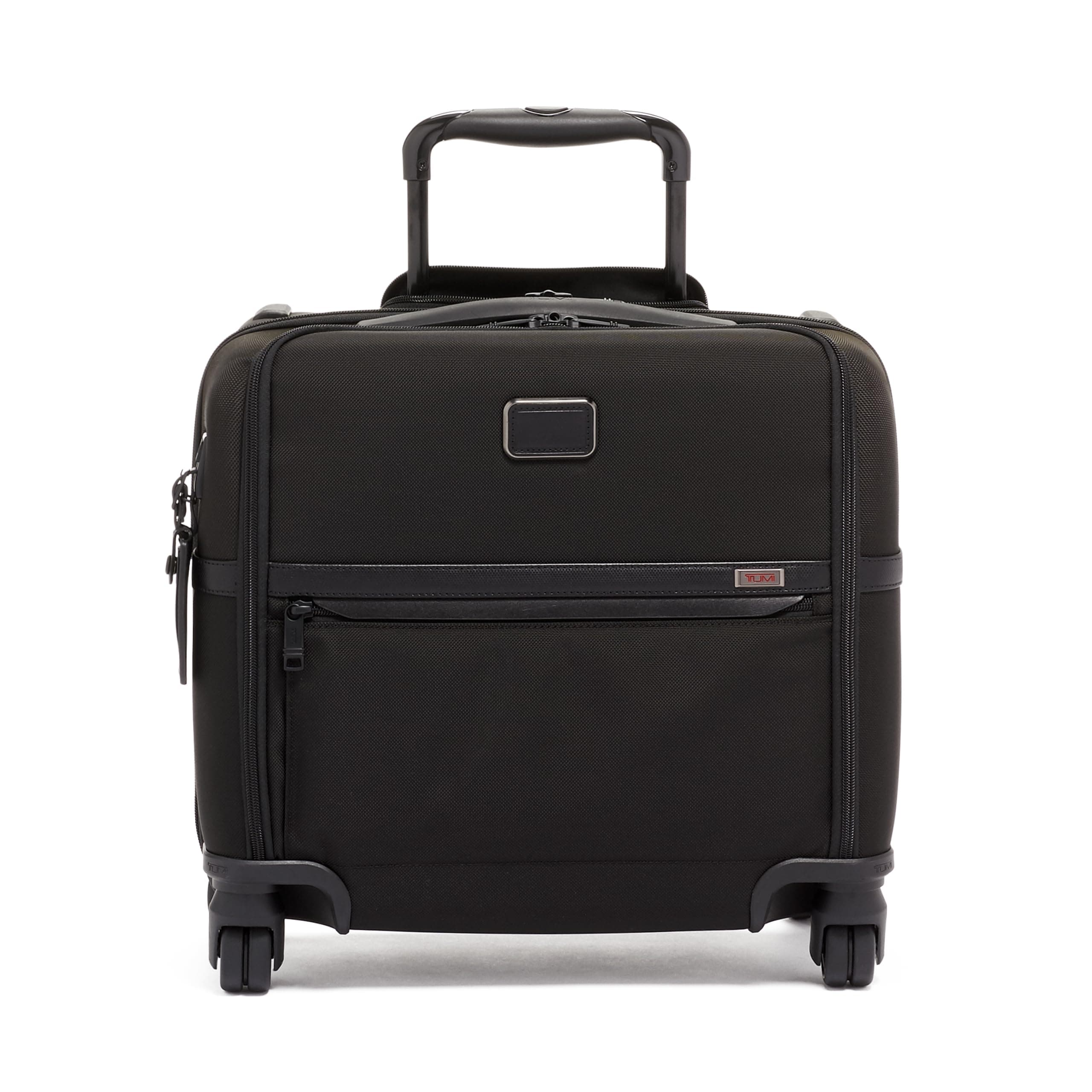 TUMI - Alpha Compact 4 Wheeled Brief - Rolling Carry On Briefcase. Laptop Bag for Commuting and Travel - Black
