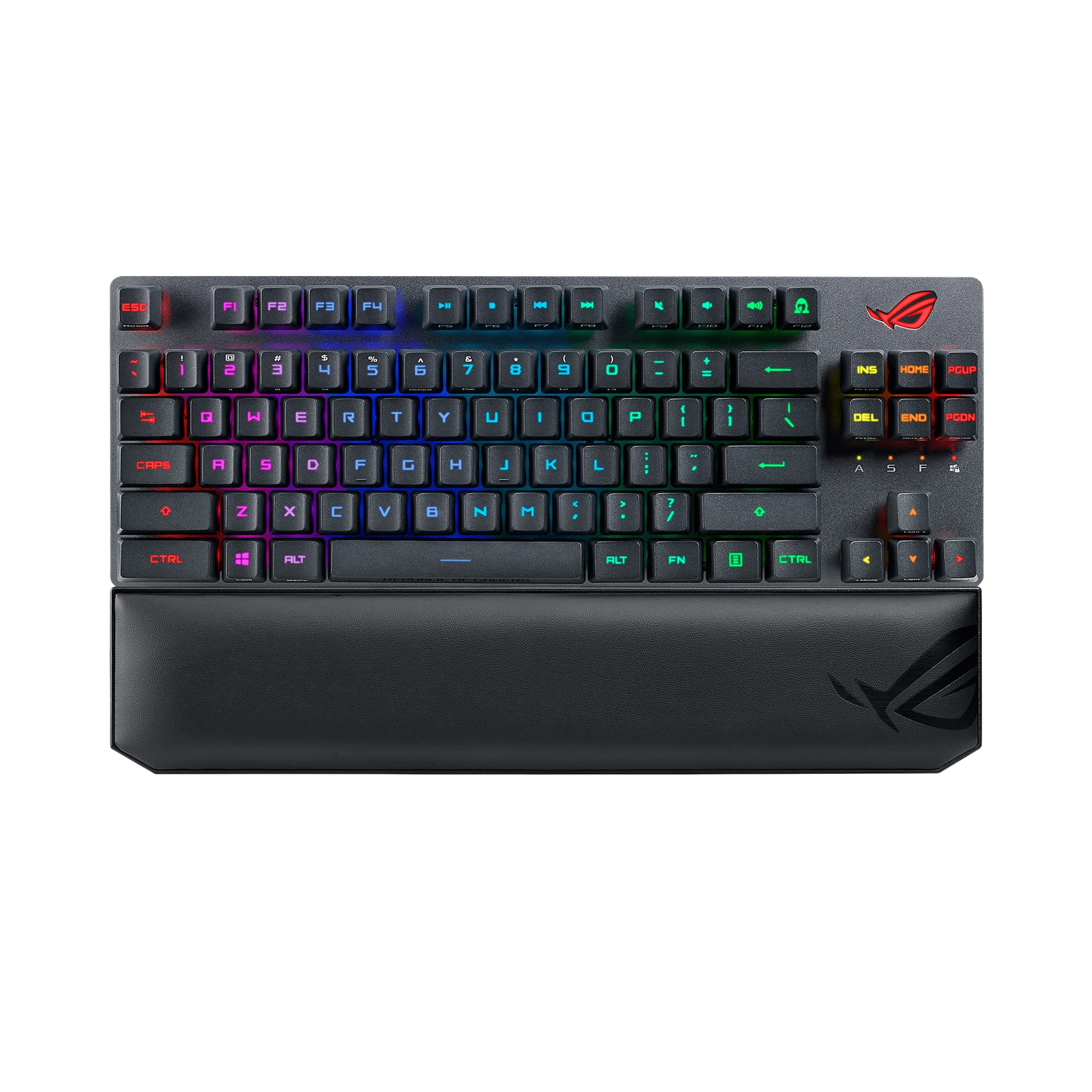 ROG Strix Scope RX TKL Wireless Deluxe, 80% Gaming Keyboard, Tri-Mode connectivity (2.4GHz RF, Bluetooth, Wired), ROG RX Blue Optical Mechanical Switches, PBT Keycaps, RGB, Wrist Rest, Black