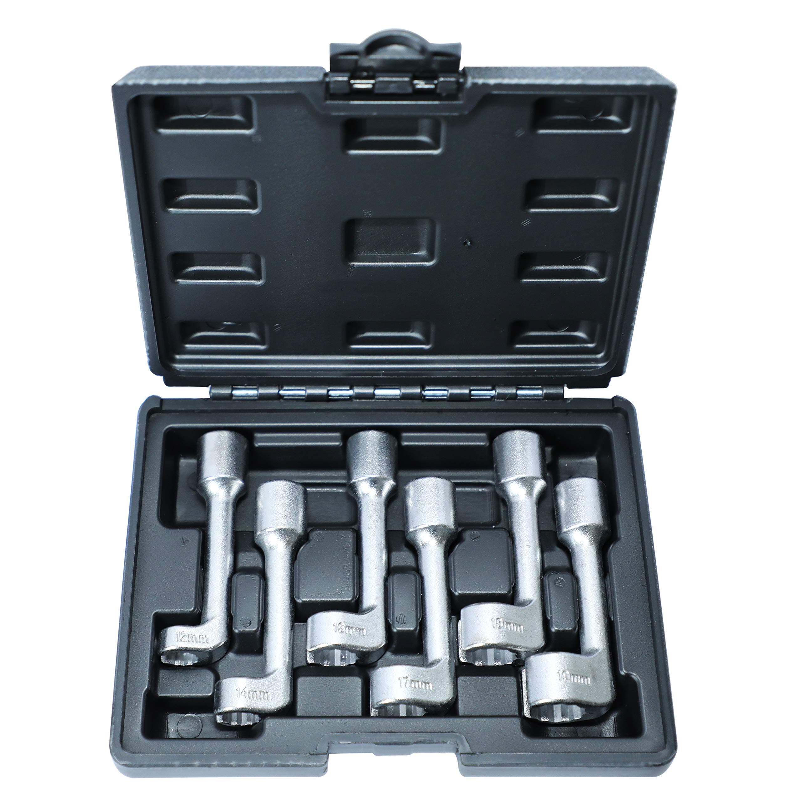 12pt 1/2" Dr L-Type Diesel Injector Line Socket Wrench Set