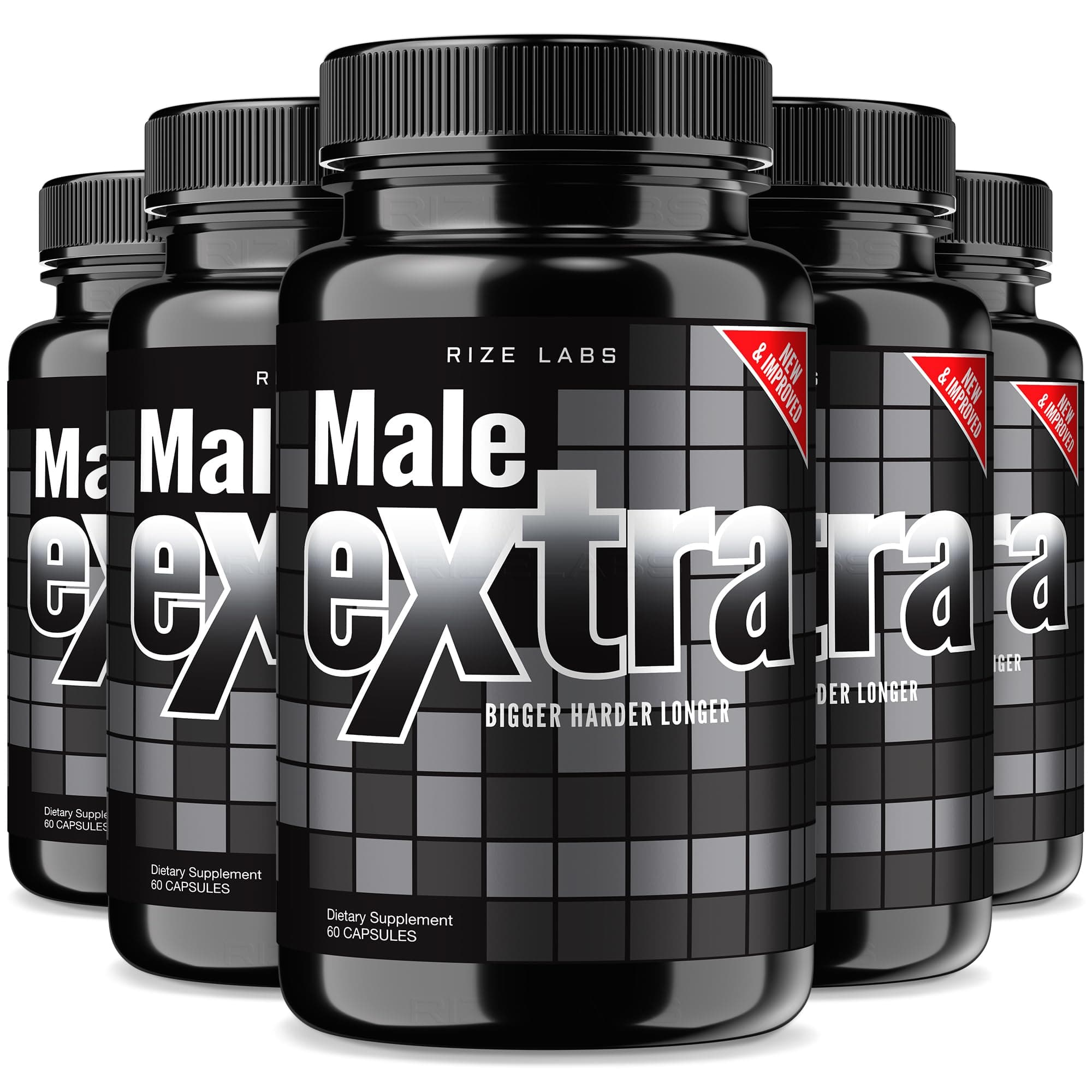 rize labs - Male Extra Capsules - Performance Supplement for Men, Maximum Strength Support, Ultra Pure Pills, Non-GMO Vegan Supplement Advanced Formula (300 Capsules)