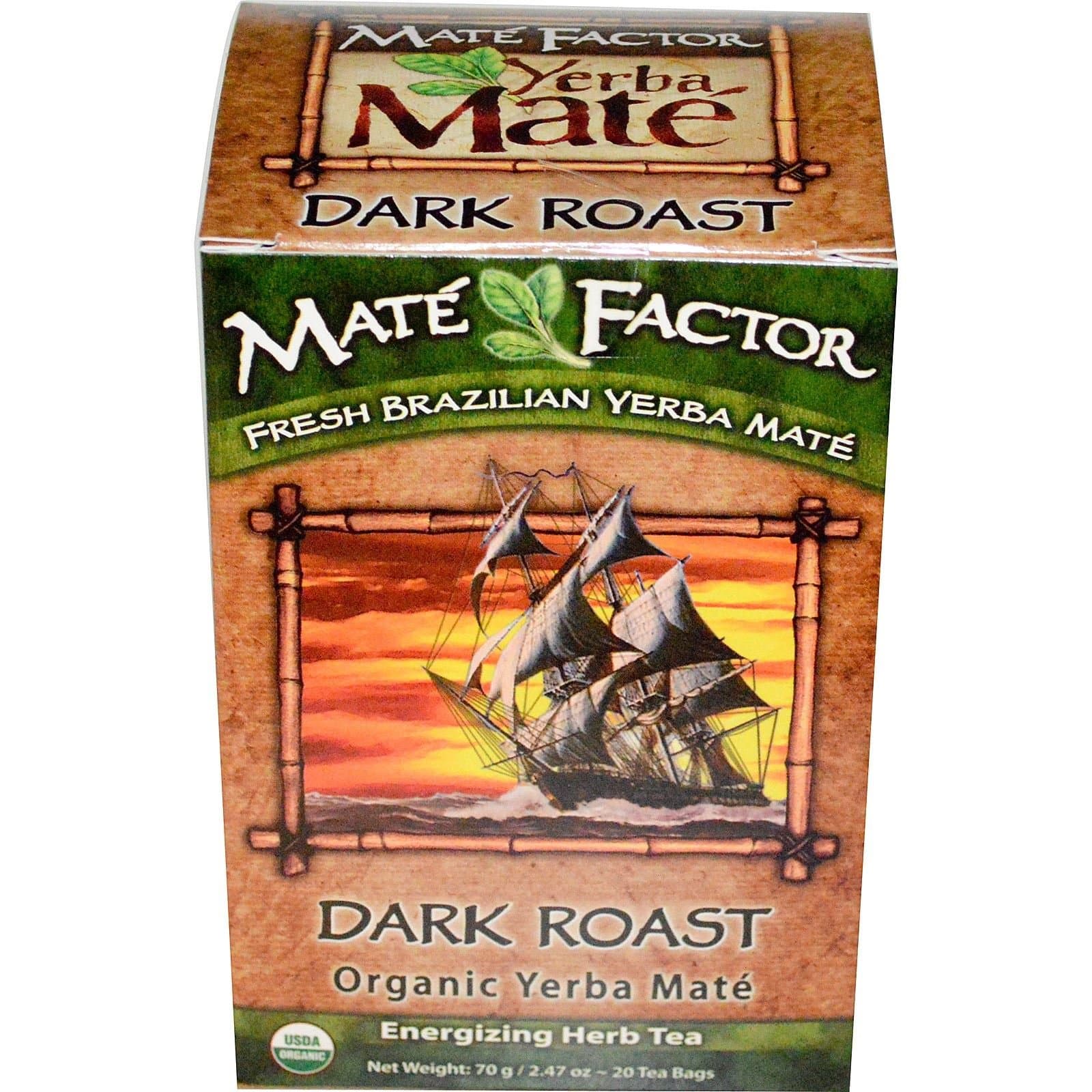 THE MATE FACTOR Dark Roast Yerba Mate Teabags, 20 CT