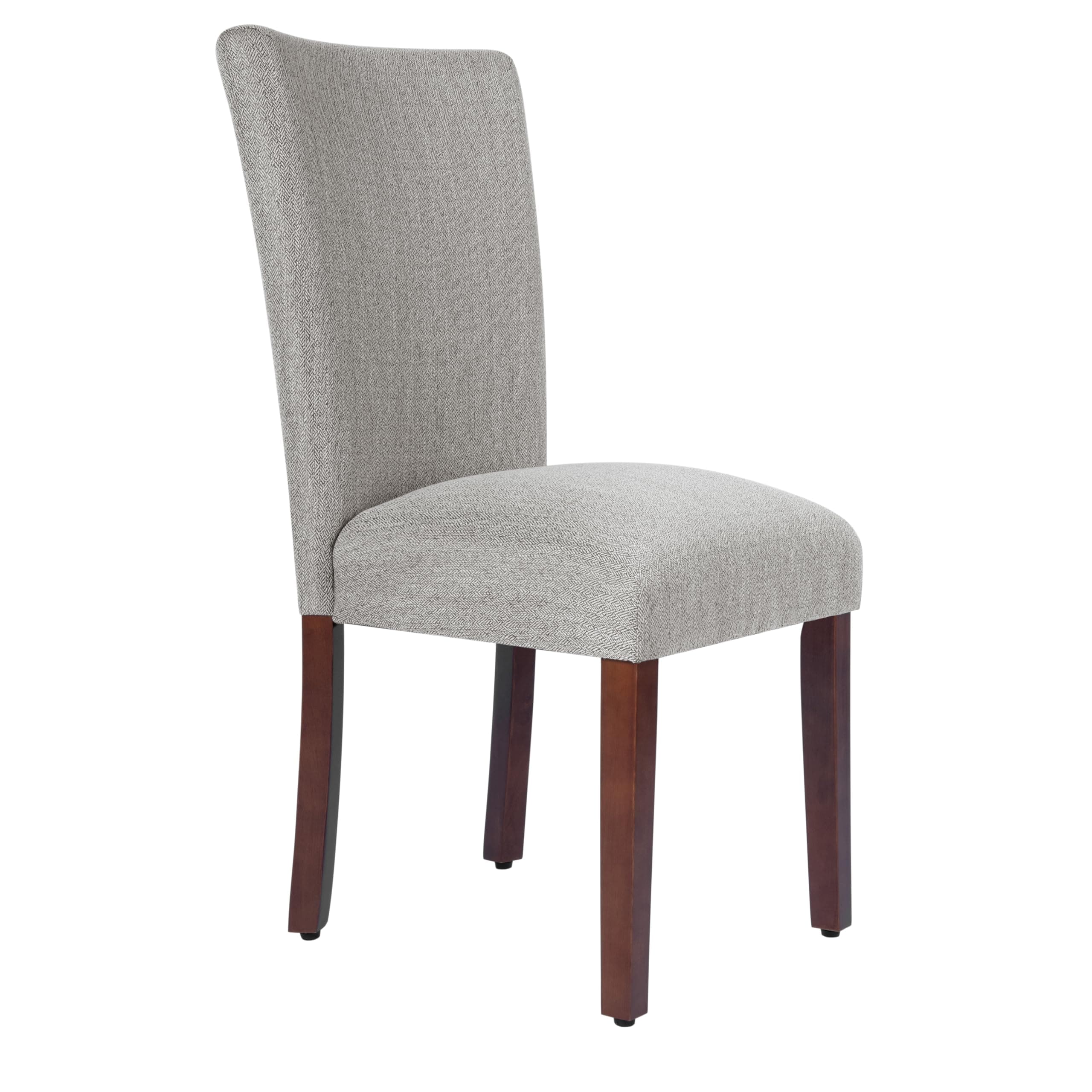 HomePop Parsons Classic Upholstered Accent Dining Chair, Single Pack, Light Grey