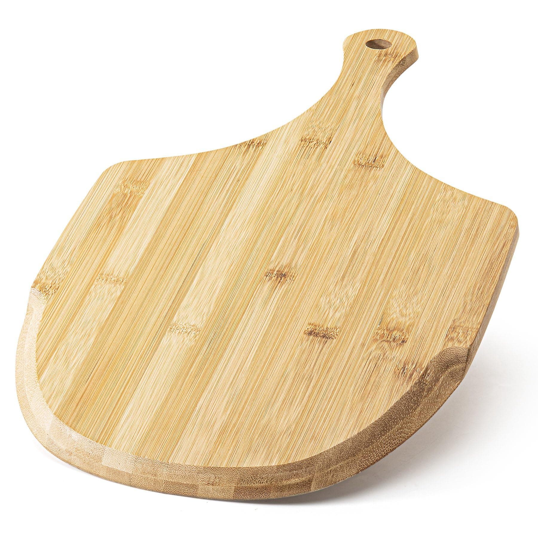 LERMX 12IN Premium Bamboo Pizza Peel, Pizza Spatula Paddle Cut Board Handle