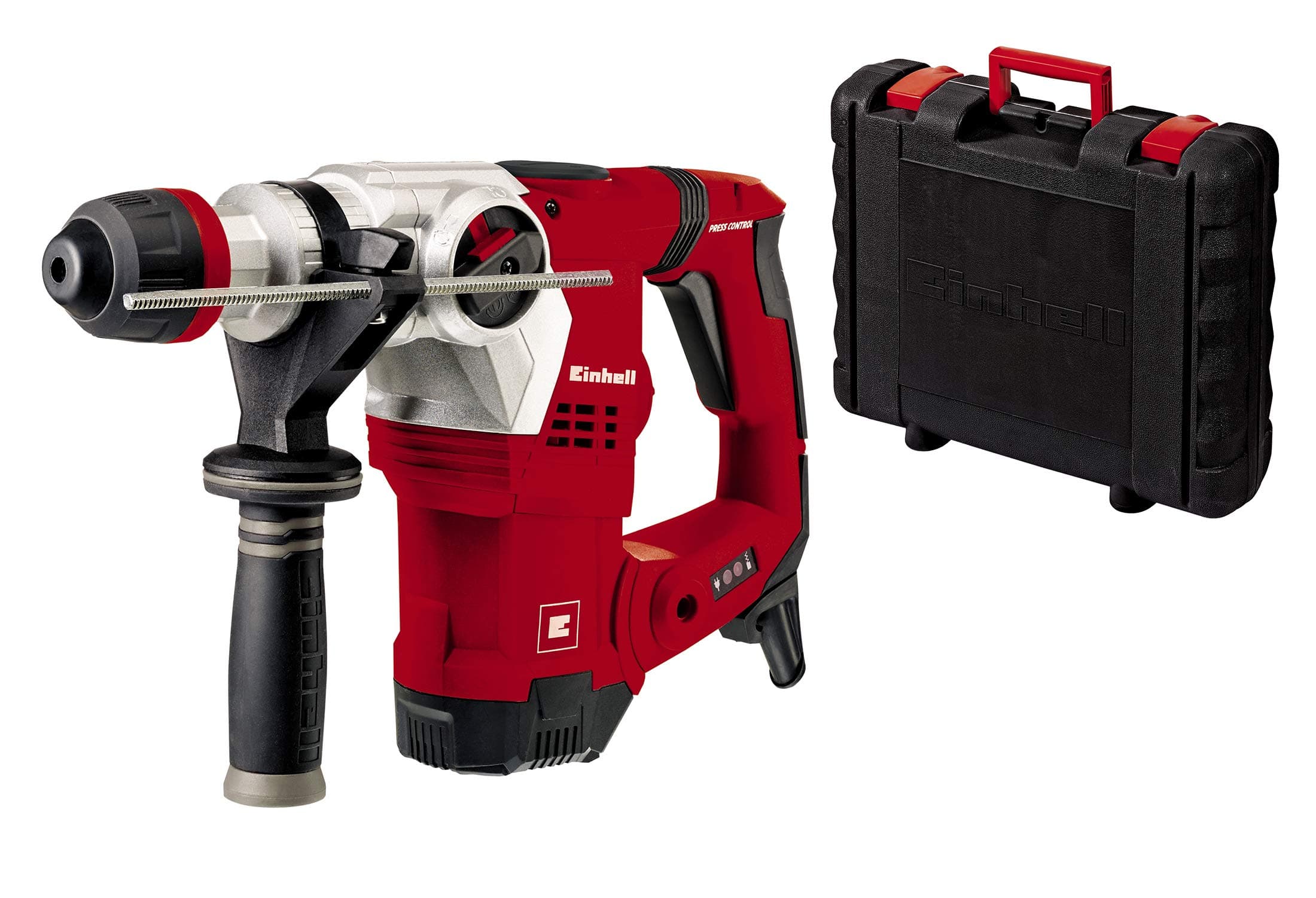 4257940 Rotary Hammer TE-RH 32 E (1250 W, 5.0 J, Drilling-Diamter Concrete 32 mm, 4 Functions, Anti-Vibration Handle with Press-Control, SDS-Plus Chuck), Red, 37.0 cm*44.5 cm*13.0 cm