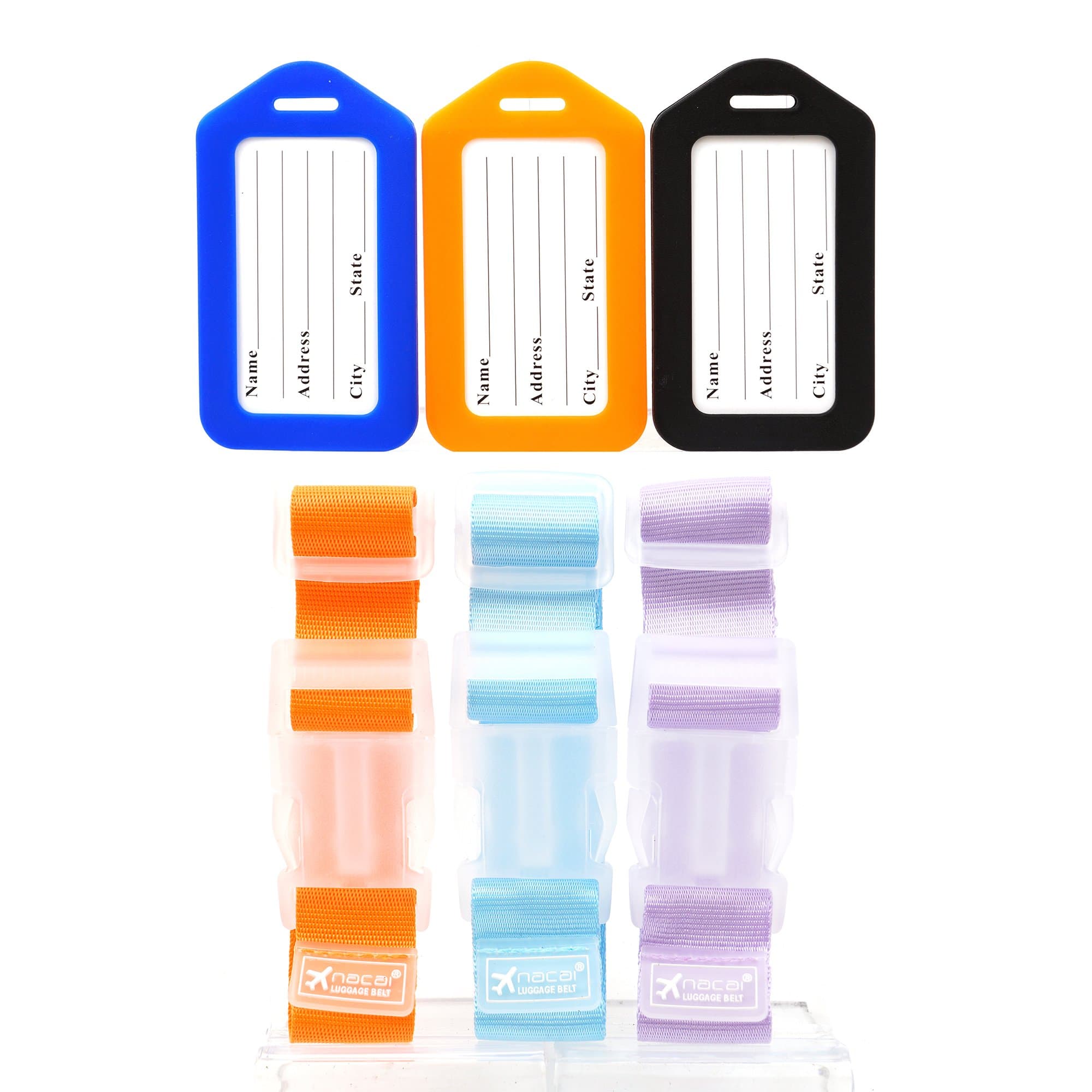 Luggage Straps +Luggage tag / (Value 6 pcs combination)