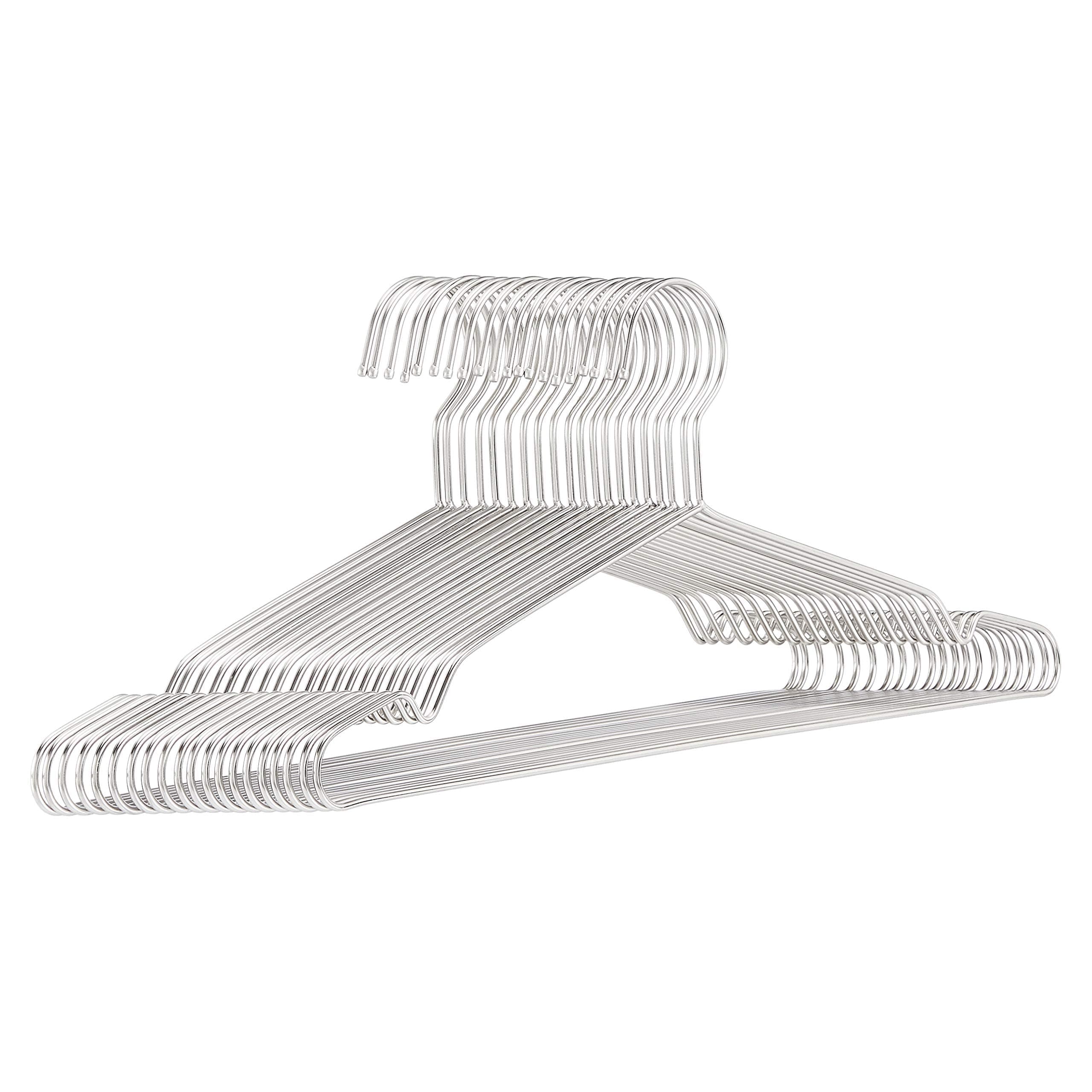 Amazon Basics Stainless Steel Clothes Hangers (20-Pack), Chrome