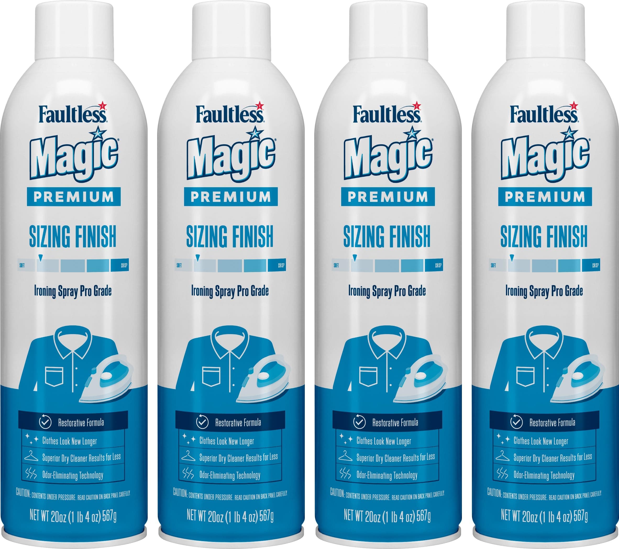 Faultless Starch 00502 Magic Sizing Fabric Finish, 20 oz (Pack of 4)