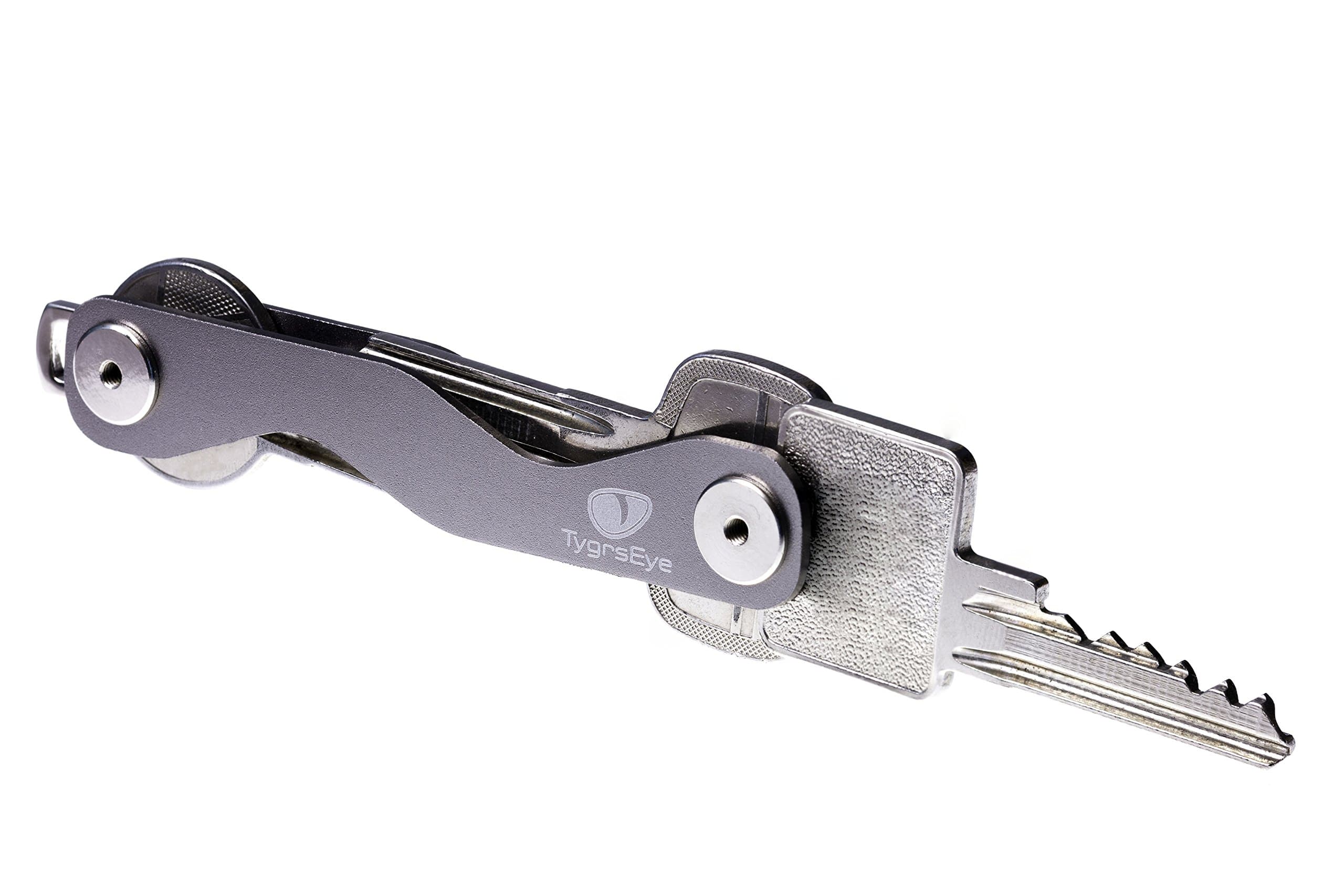 Smart Key Organizer Made from Aircraft Aluminum, Silver