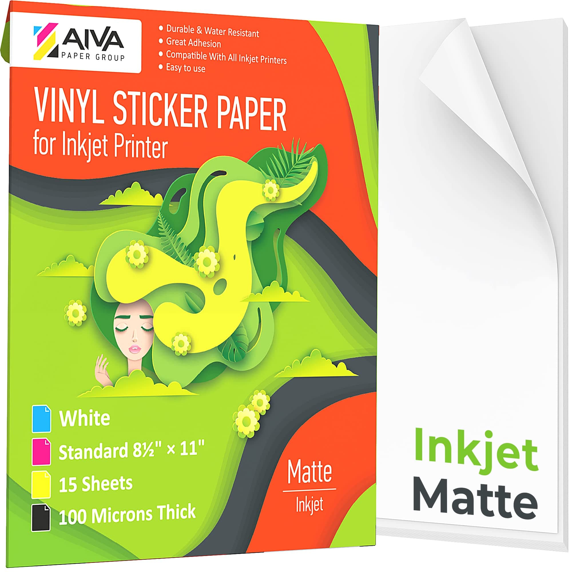 Matte Printable Vinyl Sticker Paper for Inkjet Printer