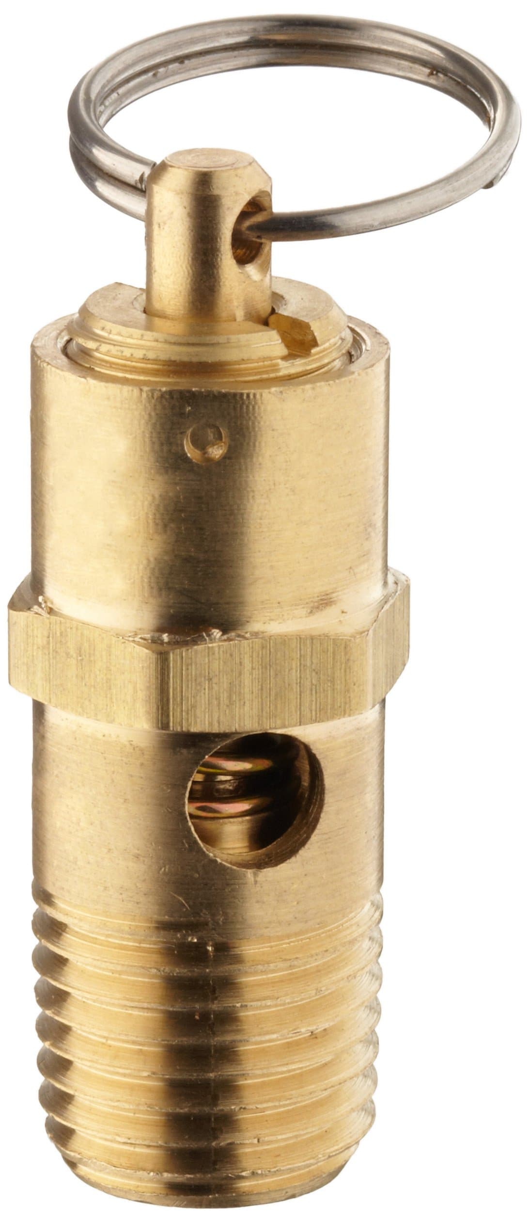Kingston KSV10 Series Brass ASME-Code Low Profile Safety Valve, 175 psi Set Pressure, 1/4" NPT Male