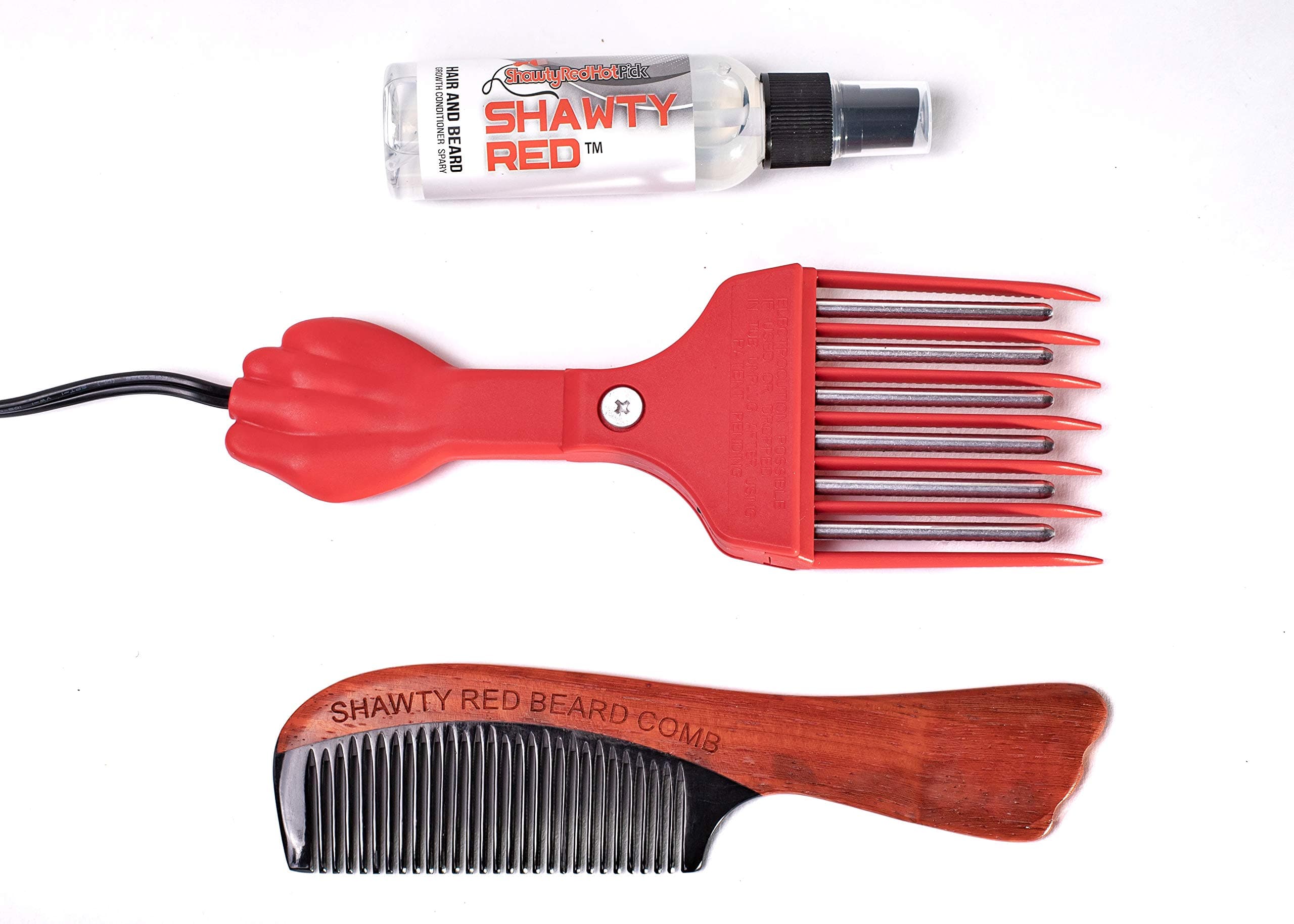 Shawty Red Hot Pick, Shawty Red Beard Conditioner Spray & Shawty Red Beard Comb