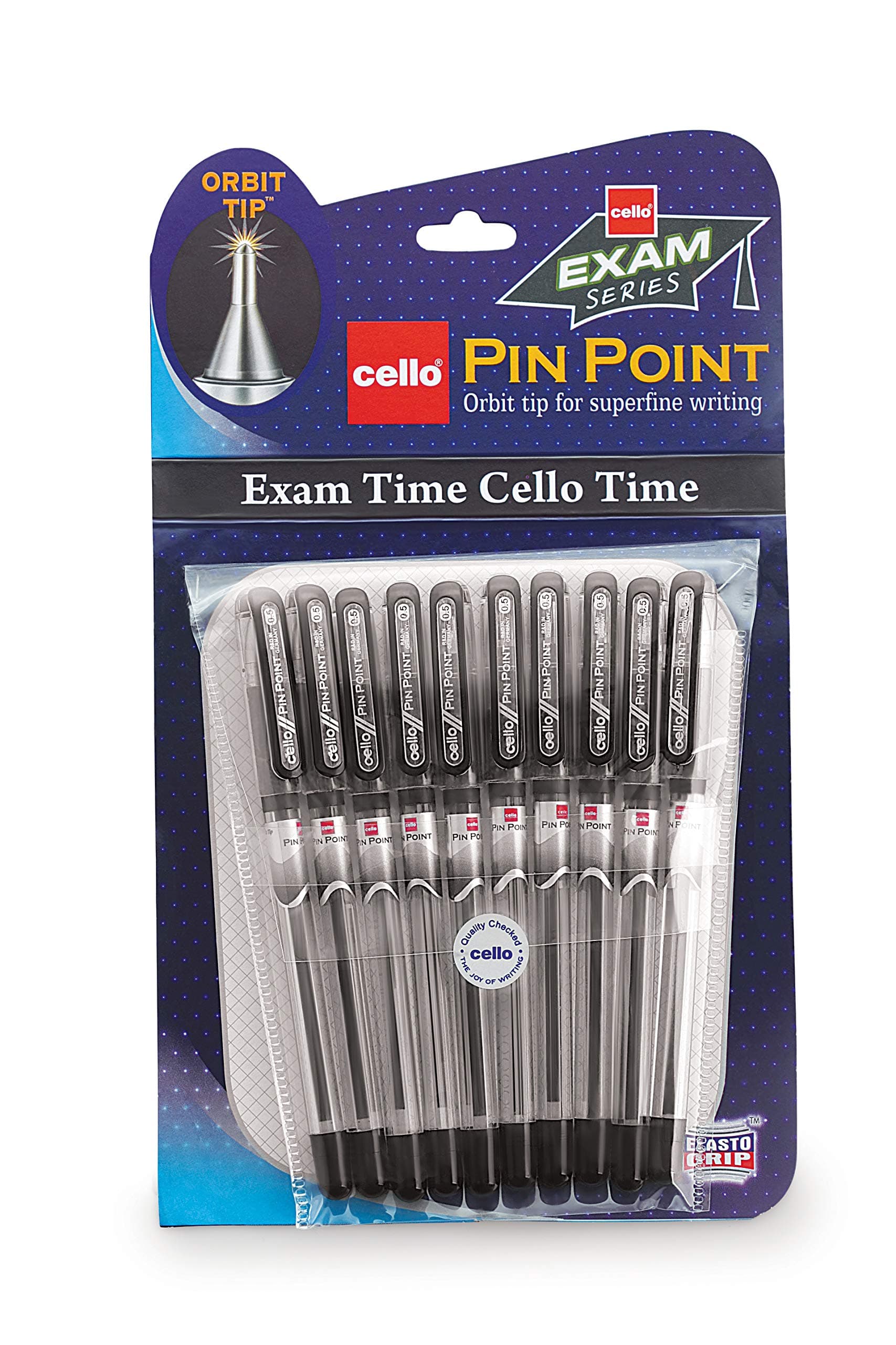 Cello Pinpoint Ball Pen- Black (Pack of 10)
