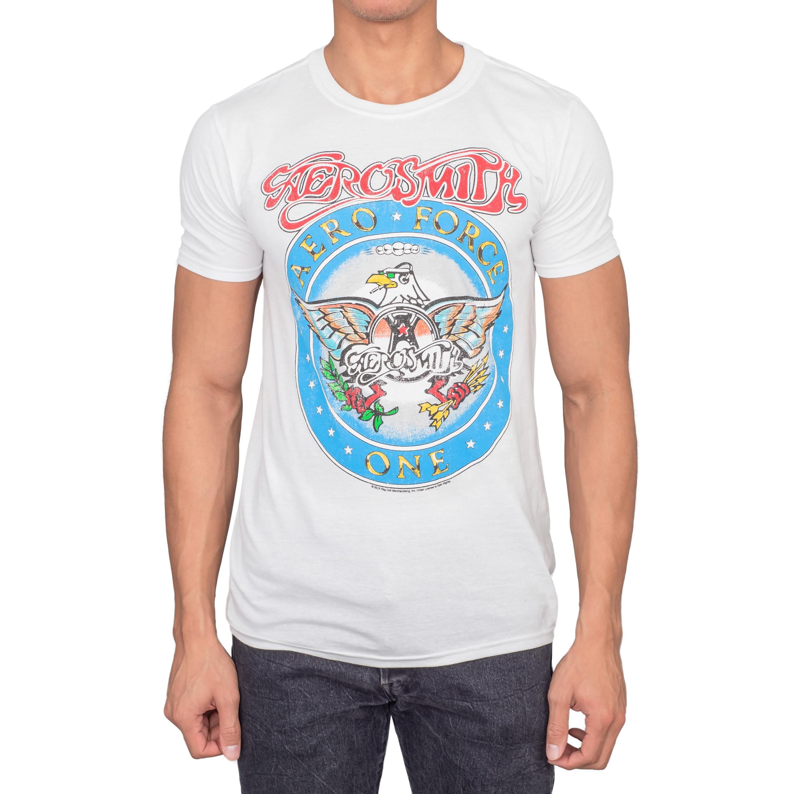 Aerosmith Aero Force Herren Weiß Short Sleeve Tee