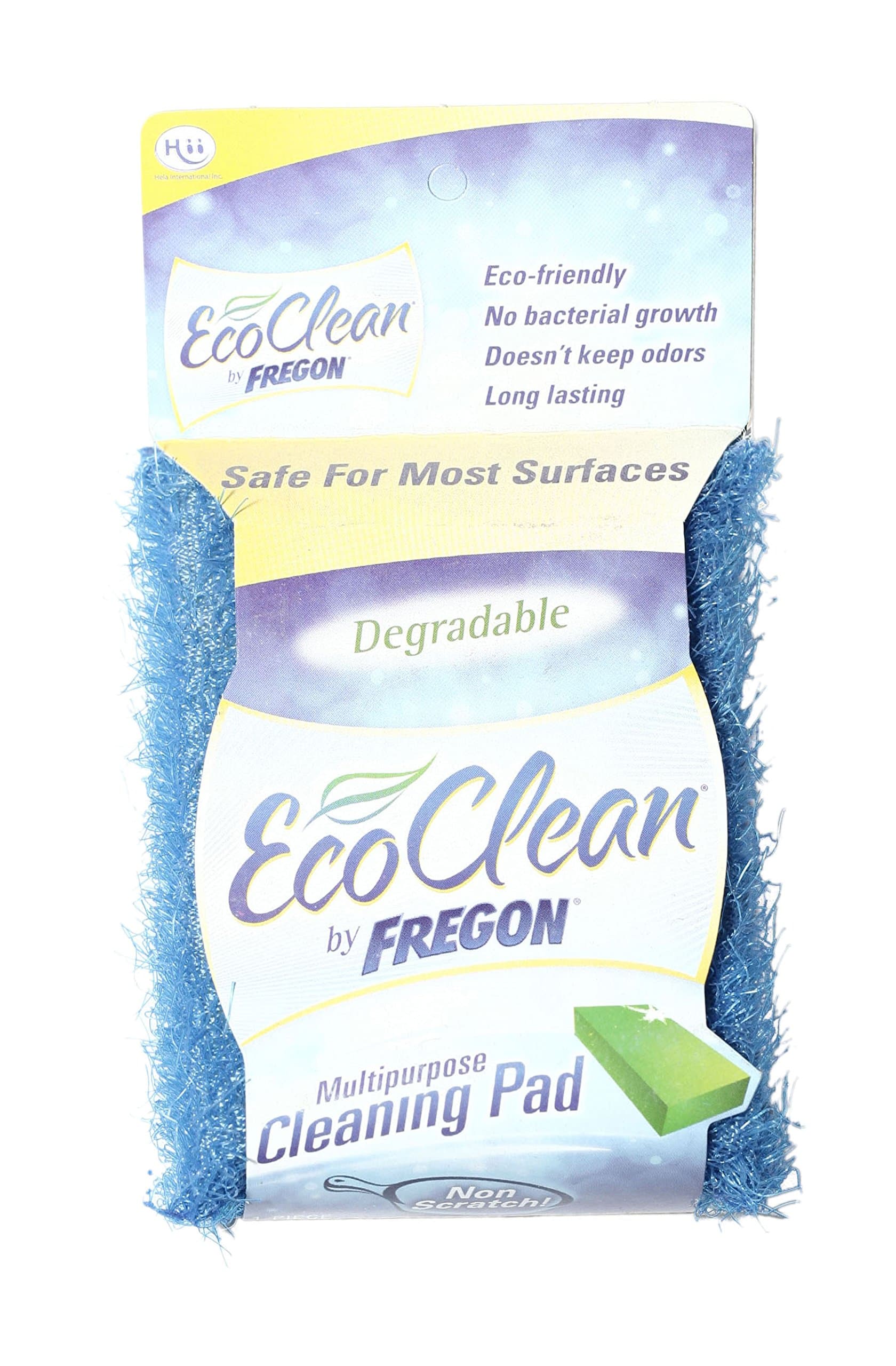 Fregon EcoClean Multipurpose Scrubber For Pots, Pans, Kitchen, and Bathroom, Blue, 3-Pack
