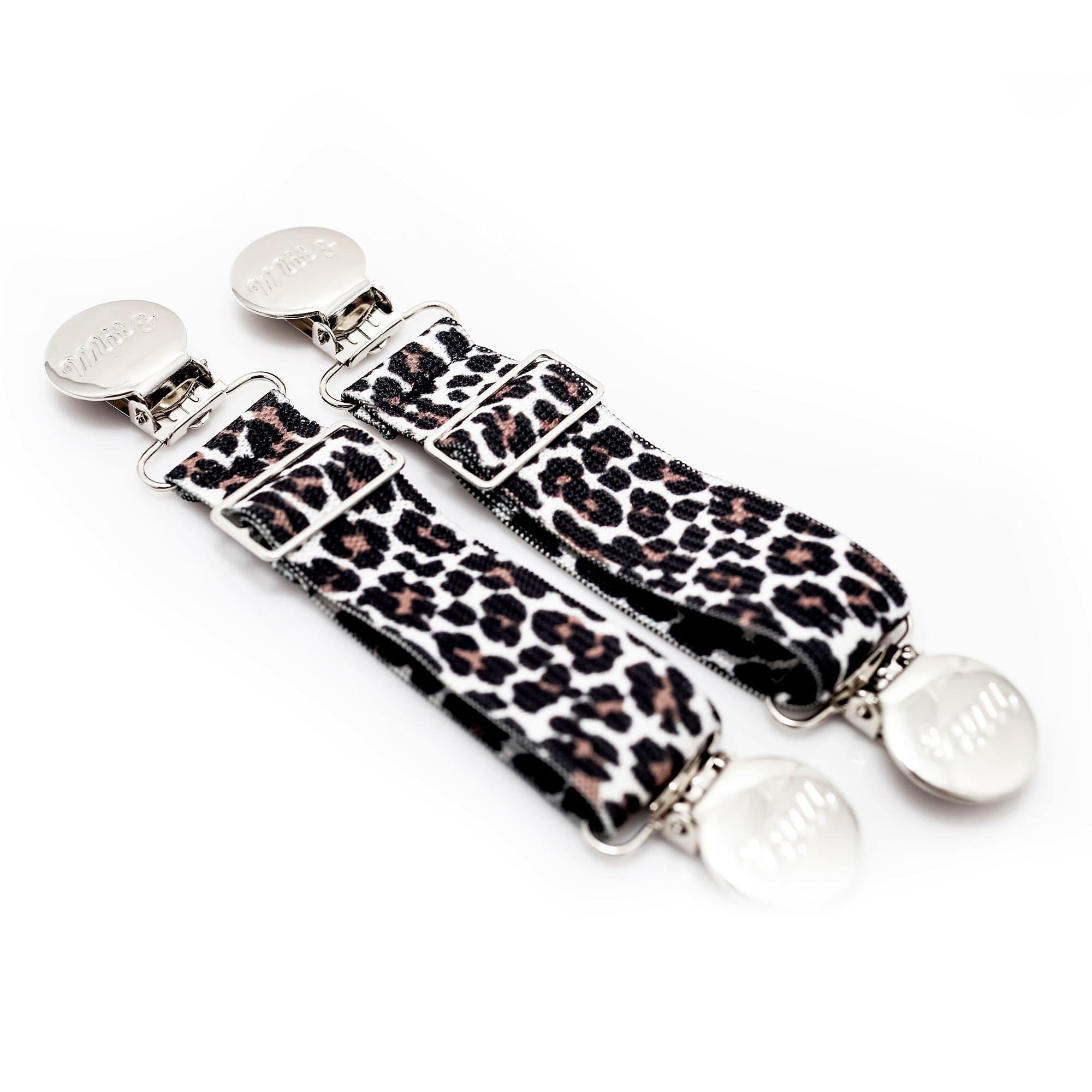 Mitz Accessories Multi-Purpose Boot Straps and Pant Clips - Snow Leopard