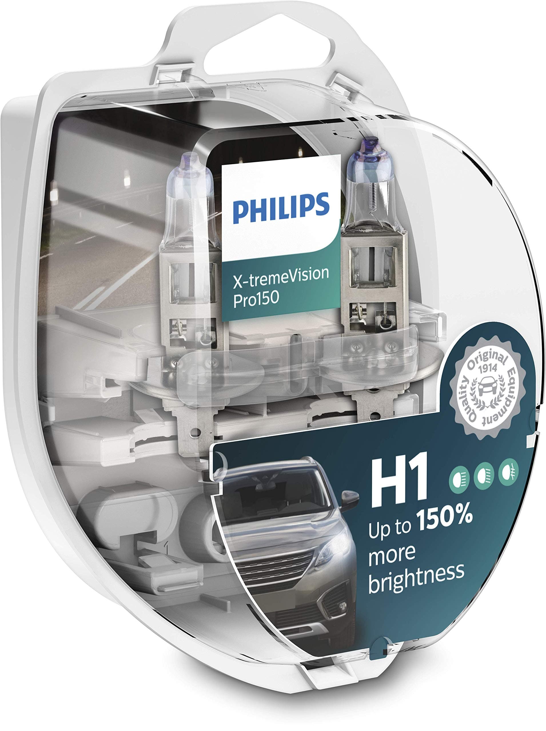 Philips X-tremeVision Pro150 H1 Headlight Bulb +150% Double Set 565628 Twin Box