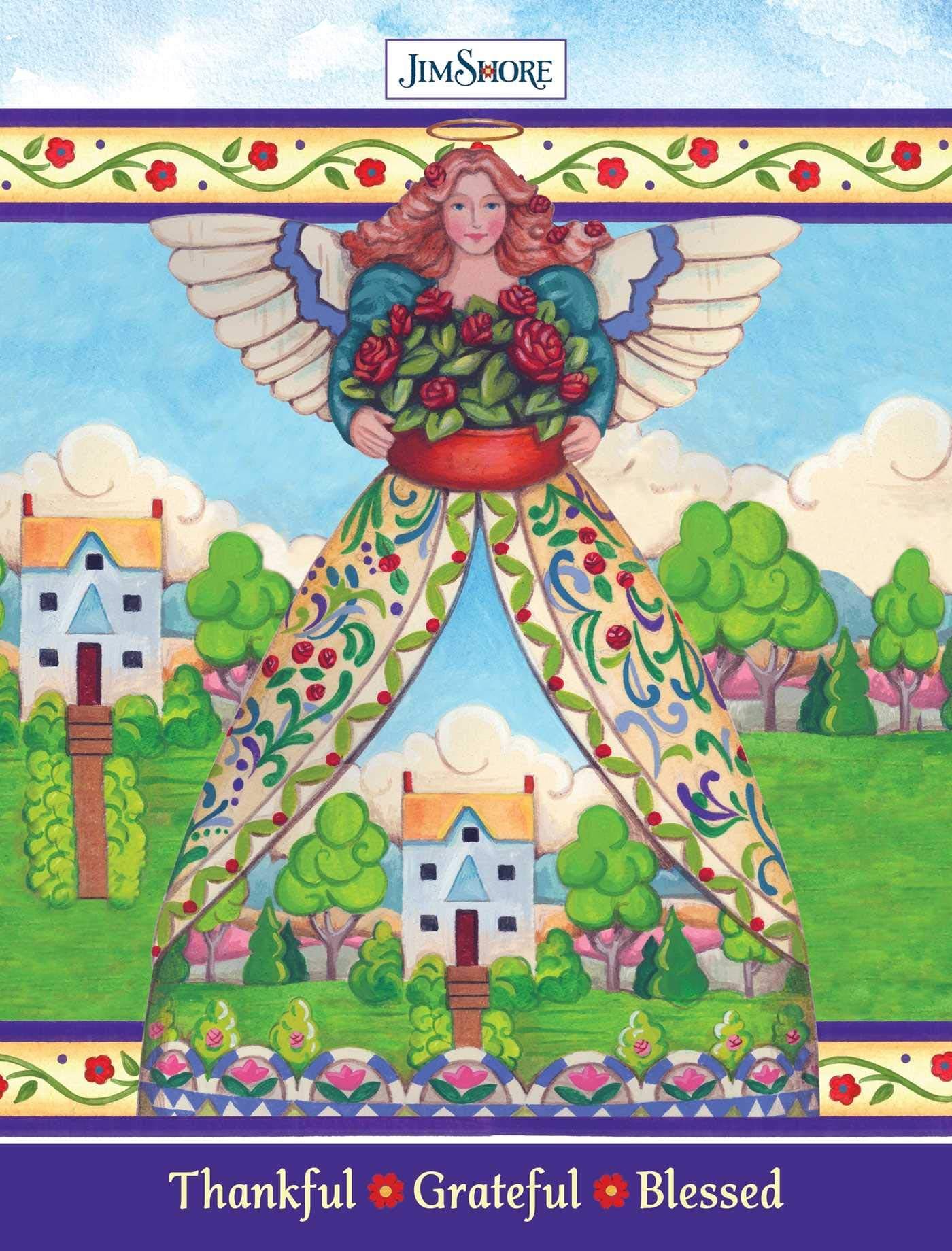 Thankful, Grateful, Blessed Lined Journal (Quiet Fox Designs) Cover Art by Jim Shore, Inspiring Faith-Based Quotes, and Over 100 Pages of Extra-Thick Paper in a Hardcover Diary with Placeholder Ribbon