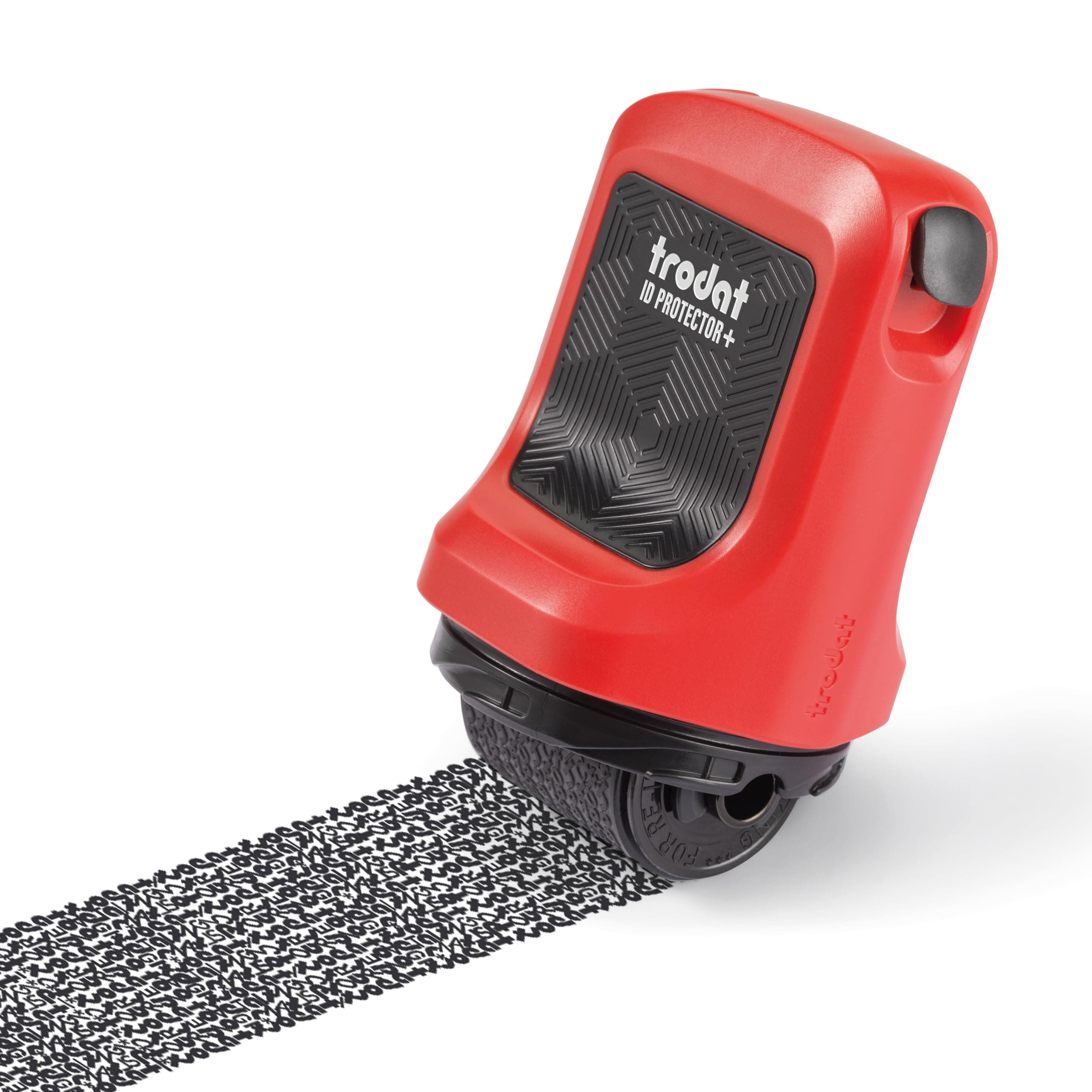 - Trodat ID Protector+ 3-in-1 Privacy Roller Stamp with Box Opener & Letter Opener – Identity Theft Protection Roller with 1-Inch Wide Coverage, Refillable Ink & Glossy Paper Compatible