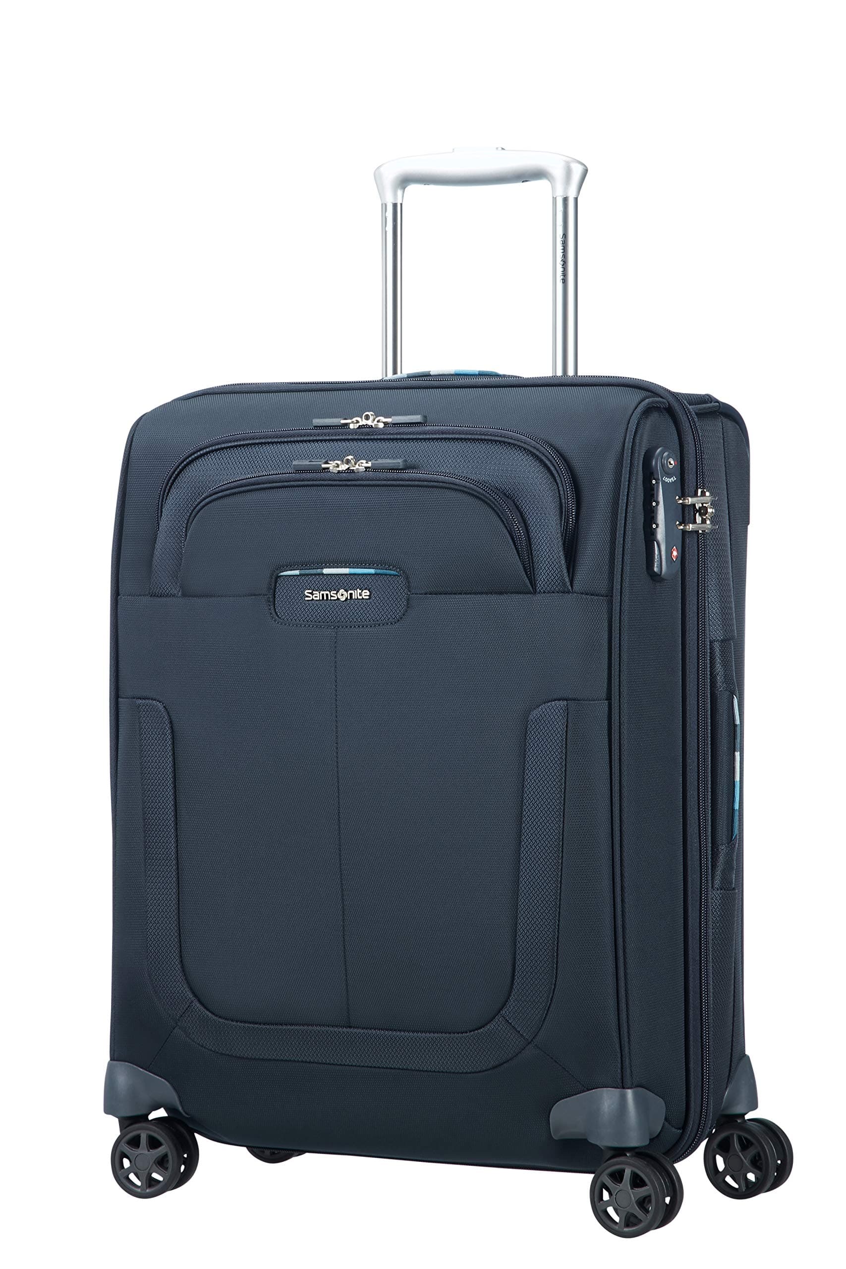 SAMSONITE Duosphere - Spinner 55/20 Expandable Hand Luggage, 55 cm, 40.5 liters, Blue (Dark Blue)