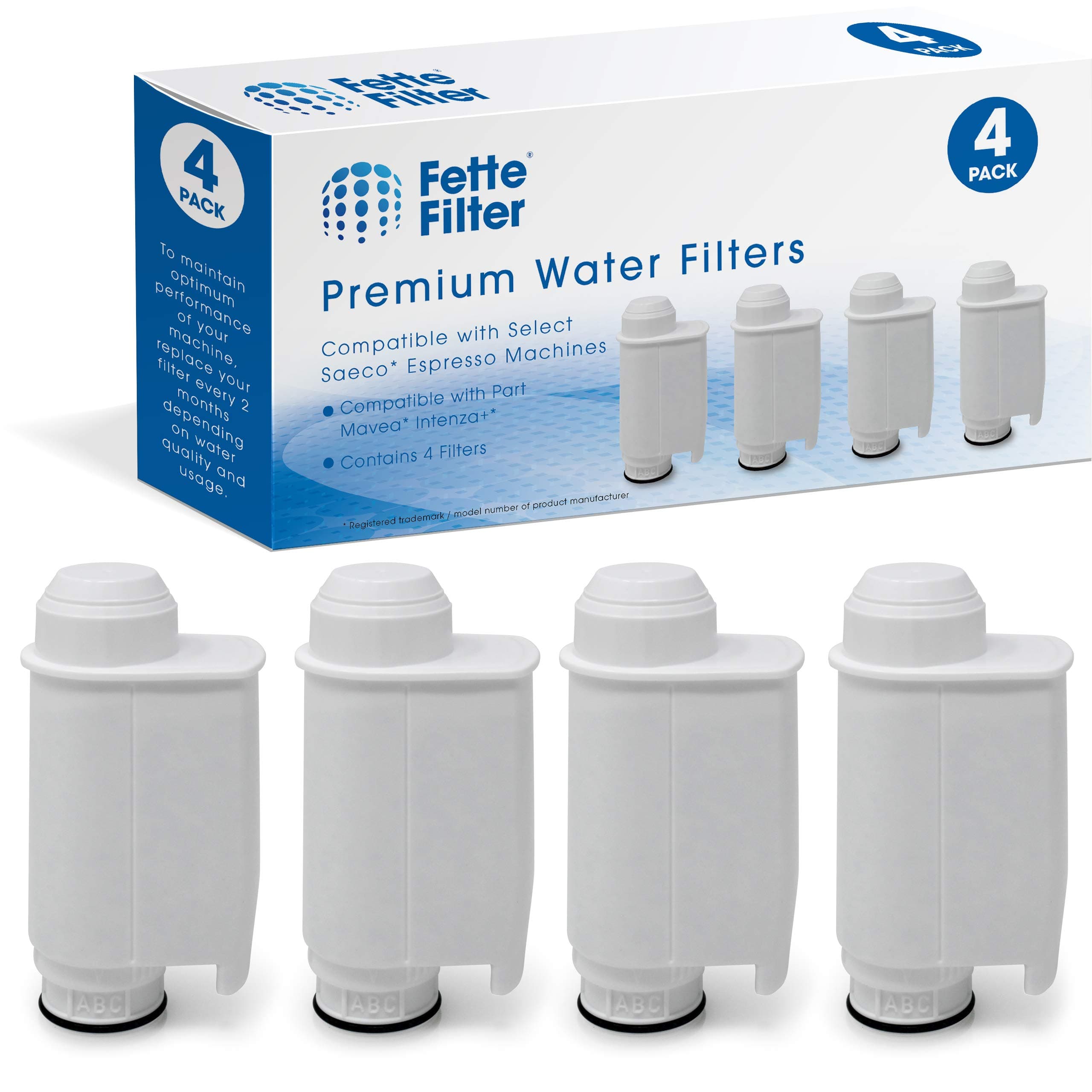Fette Filter - Coffee Filter Compatible with Saeco Intenza+ Pack of 4