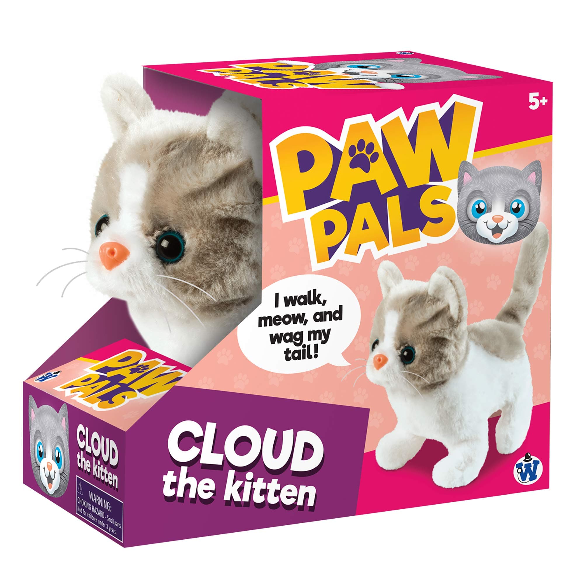 Cloud The Mechanical Kitten Soft Toy Gray/White