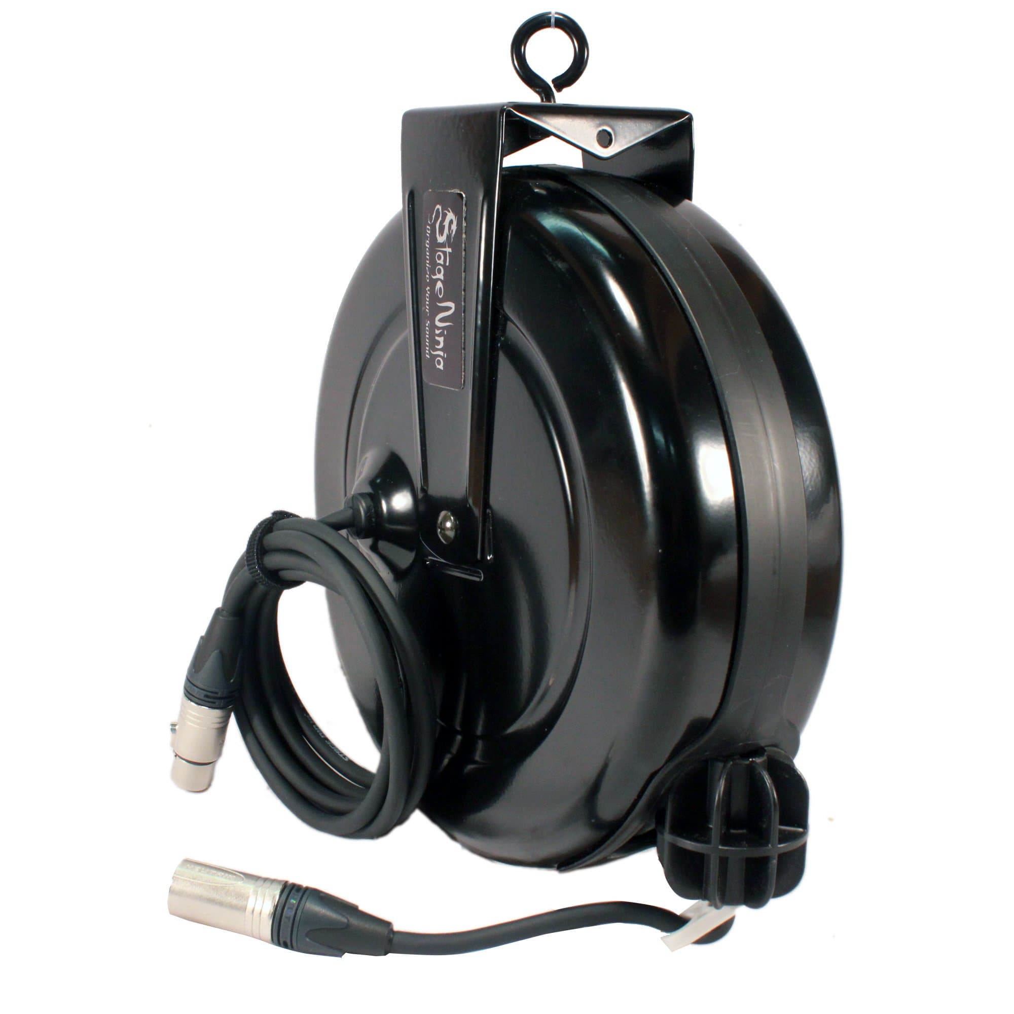 XLR-60D Dual Shield Premium Retractable XLR Cable System with Male Retractable End, Powered Speaker Applications, 60-foot