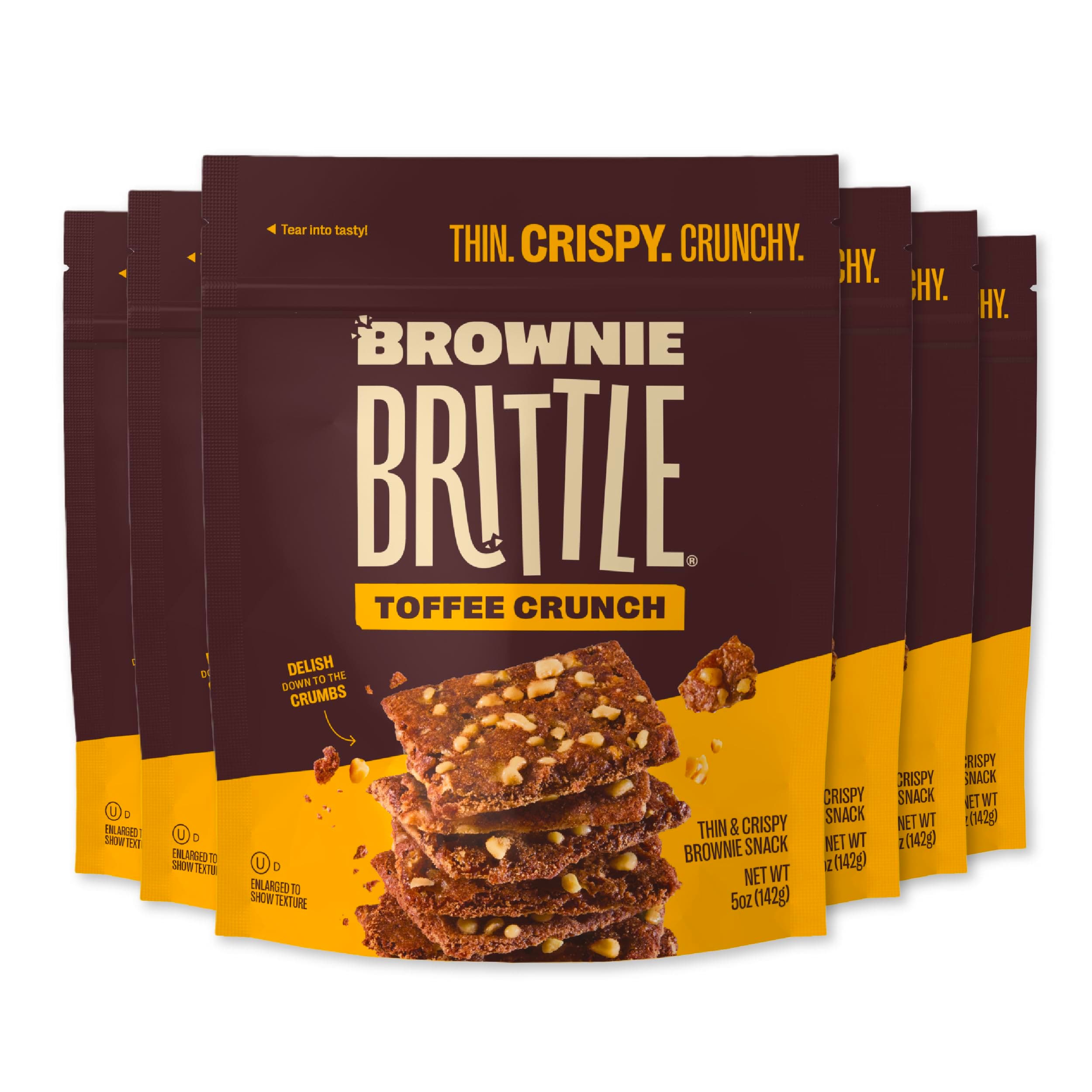Brownie Brittle – Toffee Crunch Thin and Crispy Sweet Snacks (Pack...