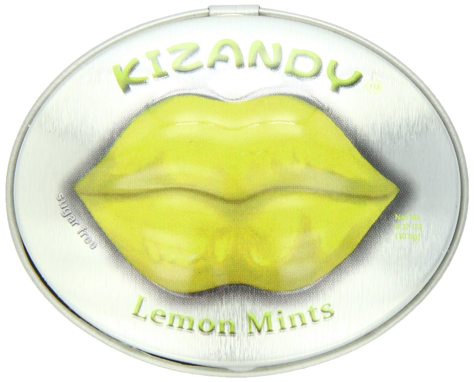 Kizandy Sugar Free Mints, Lemon, 0.35 Ounce (Pack of 6)