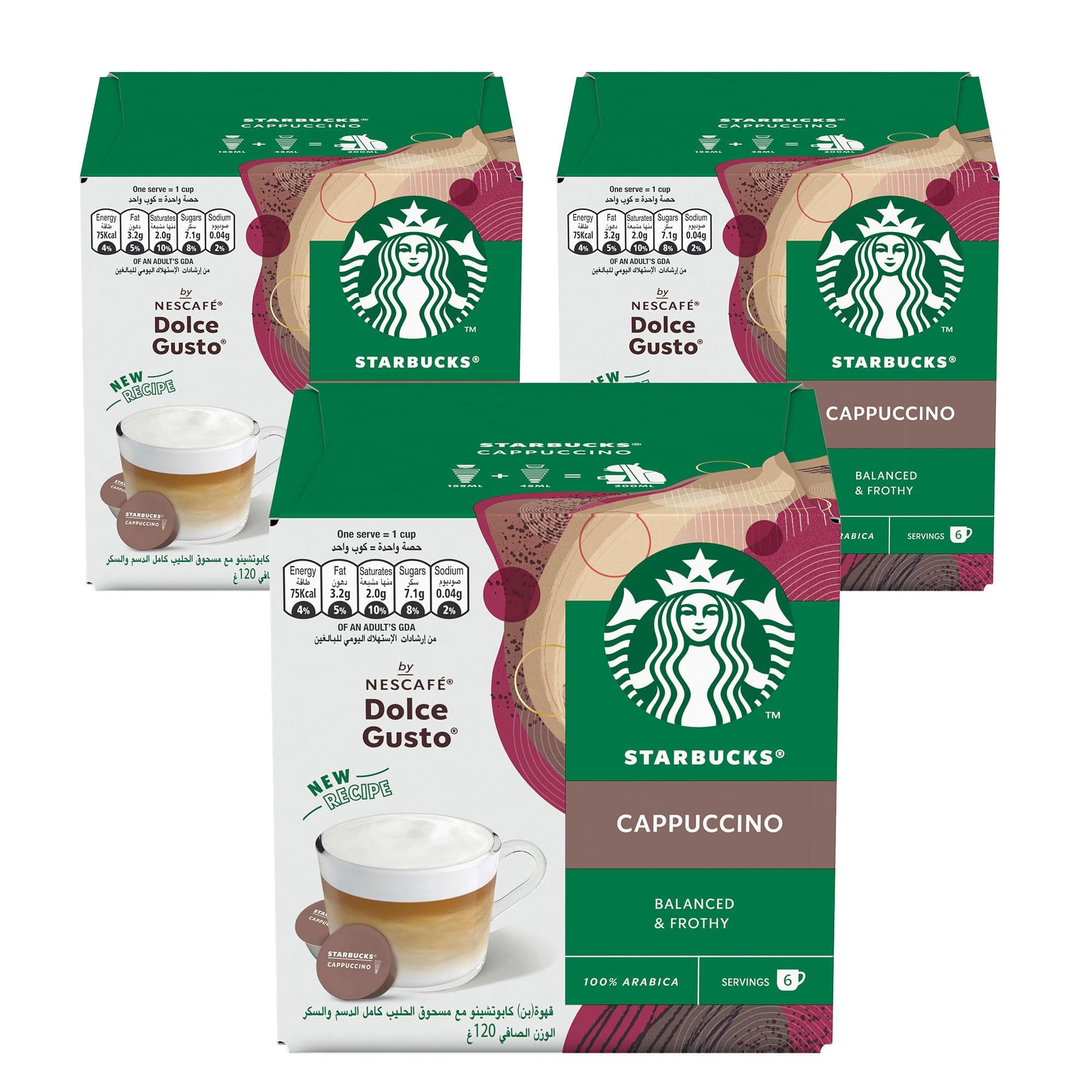 Cappuccino By Nescafé Dolce Gusto Coffee (3X12 Capsules)