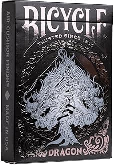 Black Dragon Silver Foil Premium Playing Cards, 1 Deck