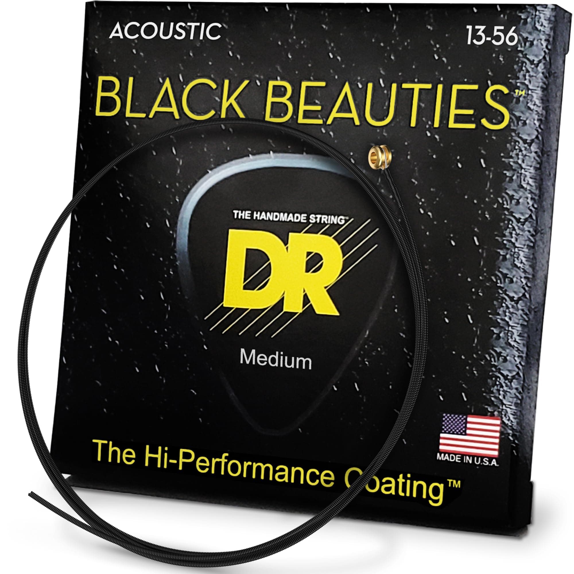 Acoustic Guitar Strings, Black Beauties - Black Coated, 13-56