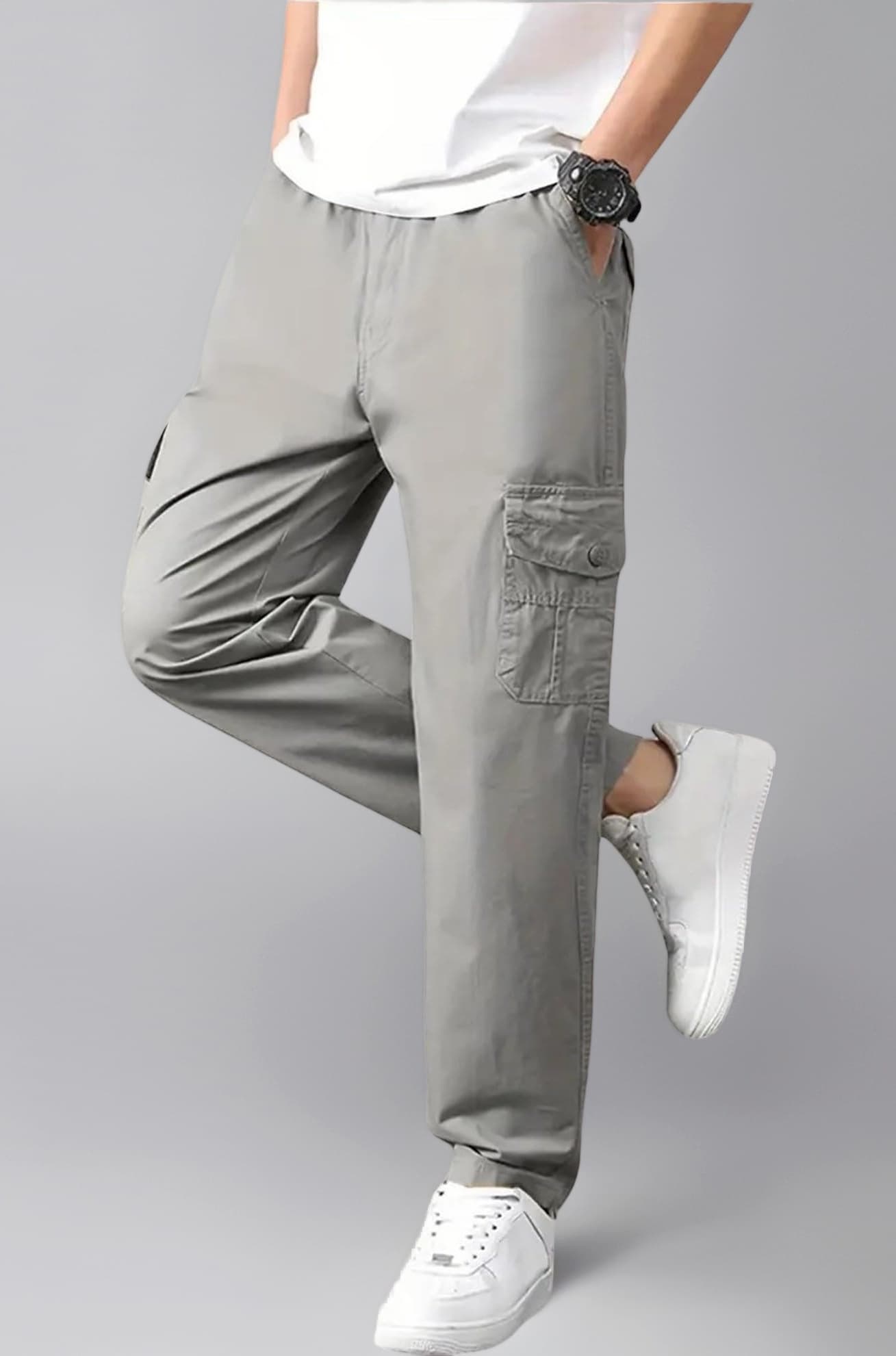 Lymio Cargo for Men || Cotton Cargo Pant || Drawstring Waist Pant (Also Available in Plus Sizes) (26-29)