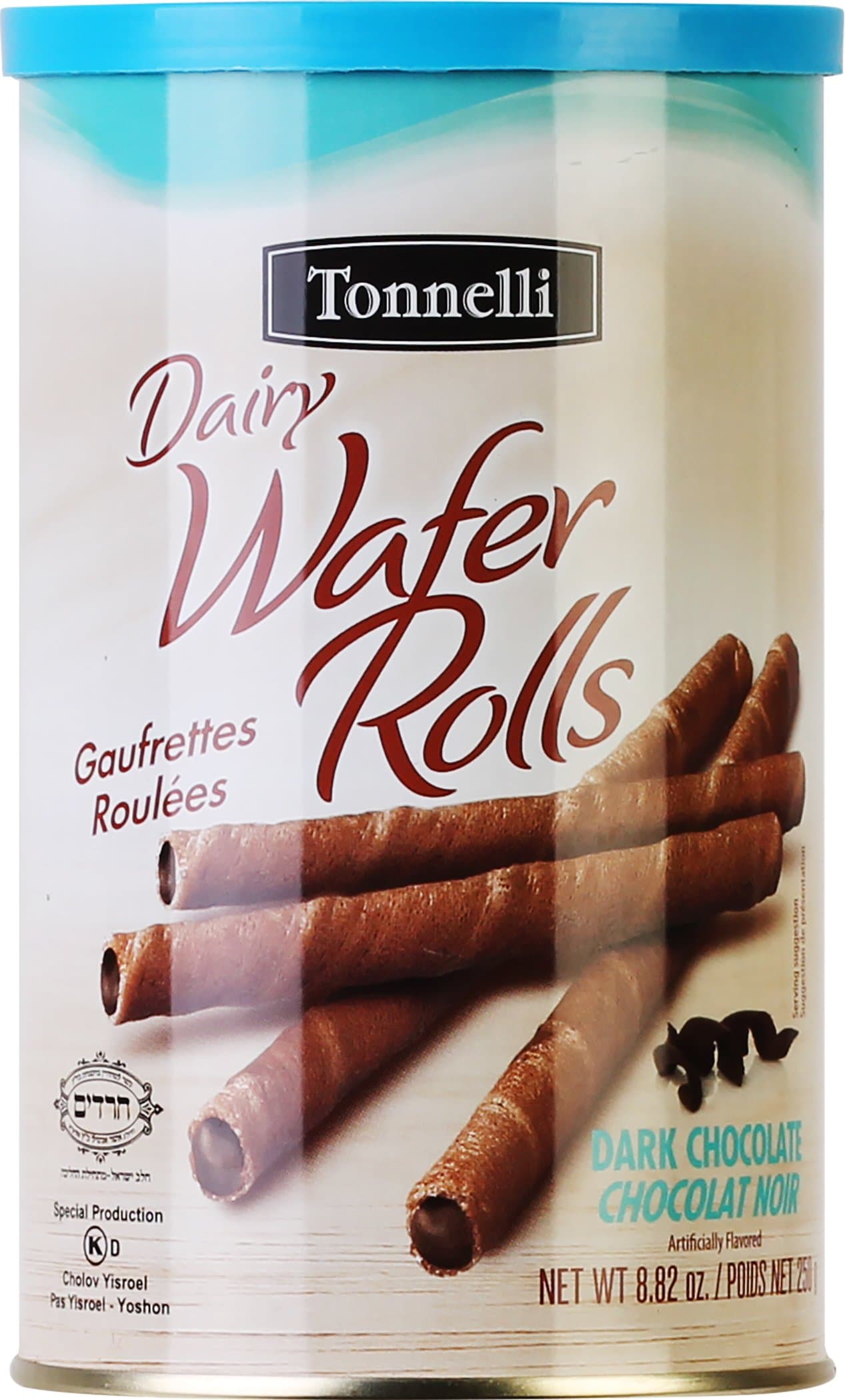 Tonnelli Dark Chocolate Wafer Rolls (2 Pack)