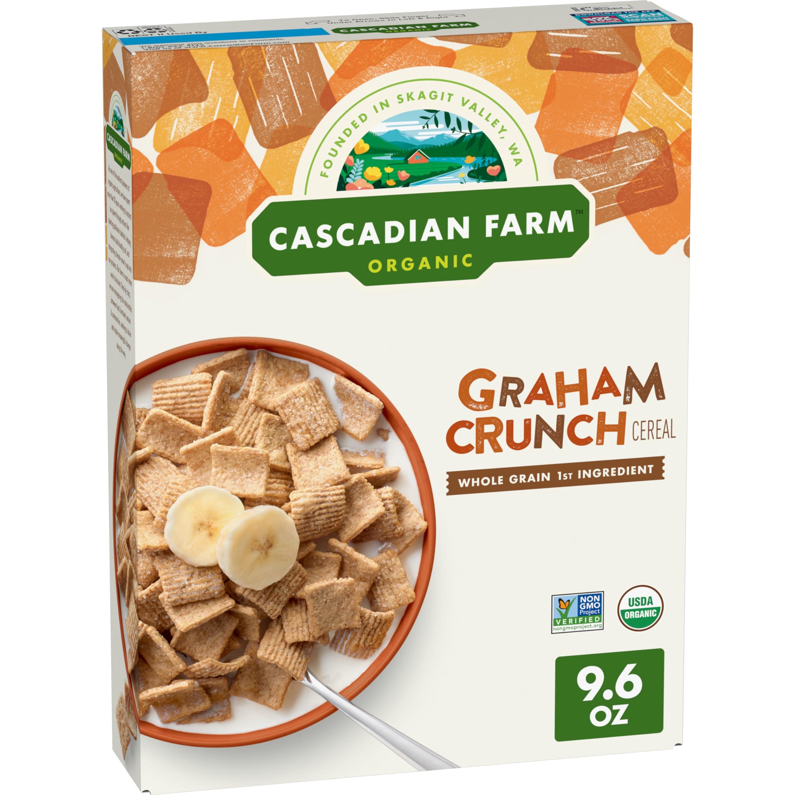 Cascadian Farm Organic Graham Crunch Cereal 9.6 oz Box