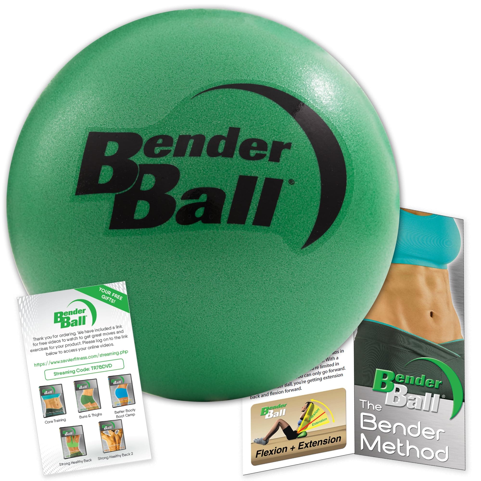 The Original 9 inch Pilates Ball for Abs, Core & Back, Core Training Ball, Small Crunch Exercise Ball, Includes 5 Streaming Videos + Core Training/Bun & Thighs DVD or Without DVD
